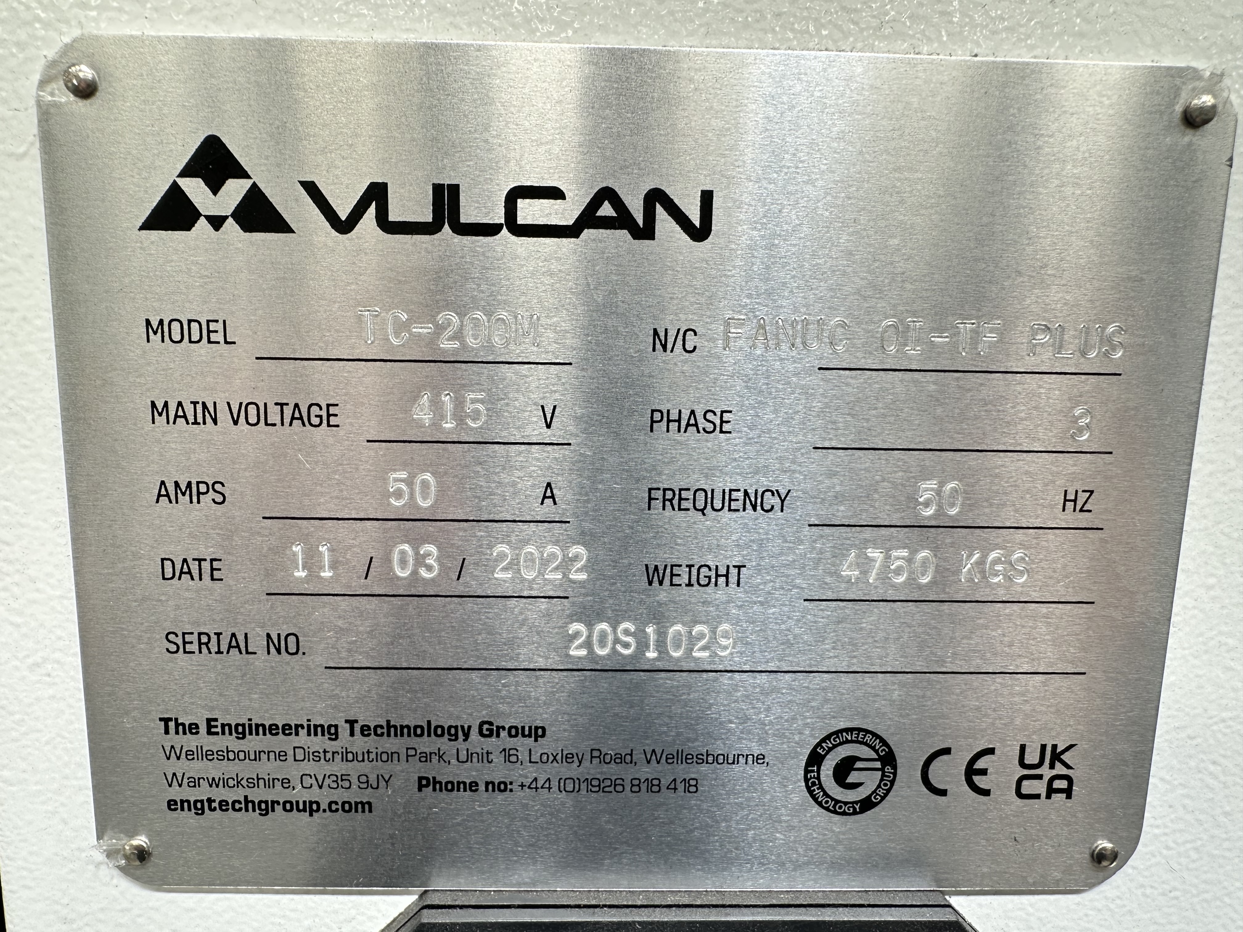 Vulcan TC200 M CNC Turning Centre (2022)