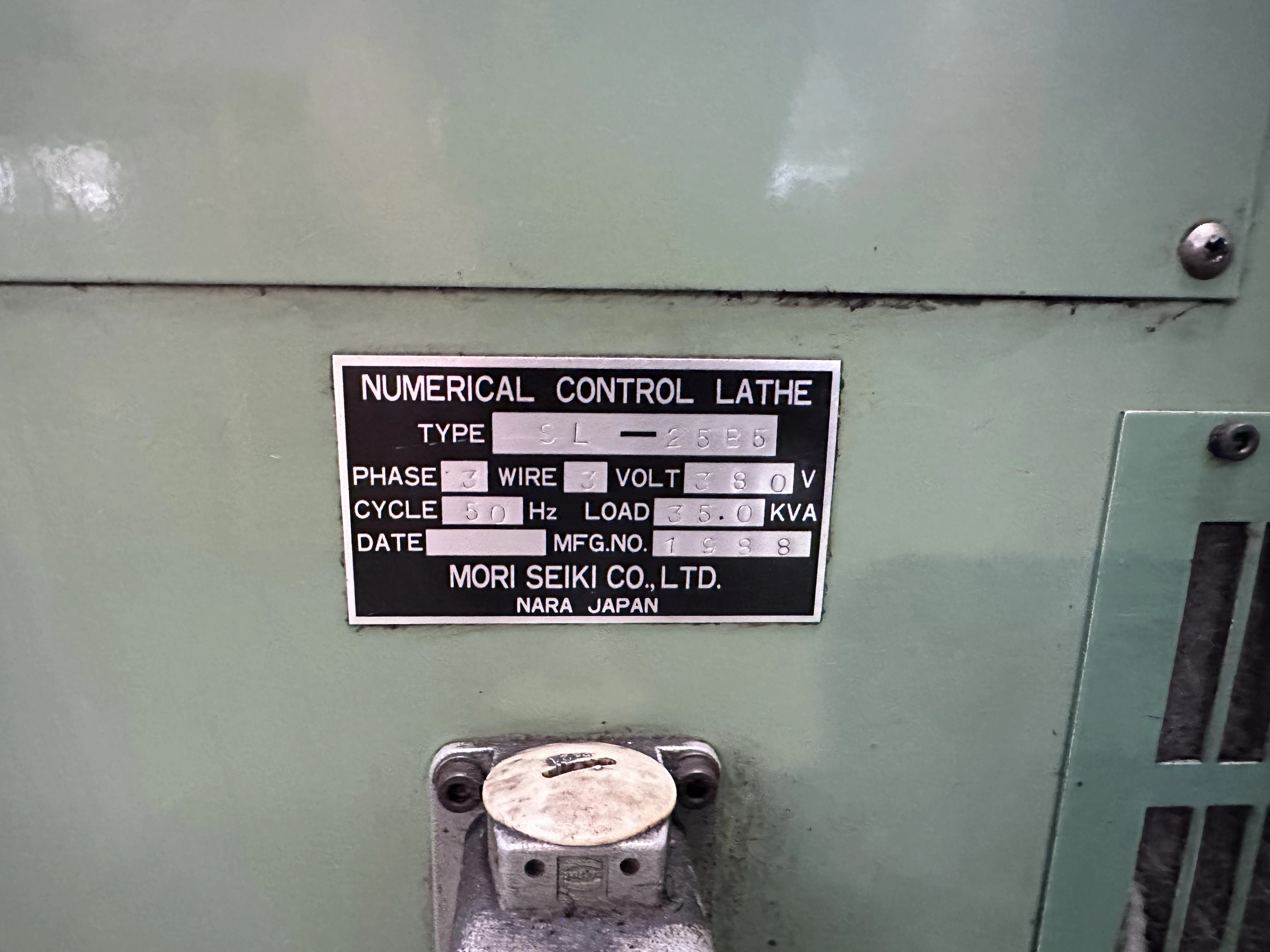 Mori Seiki SL-25 B5 Turning Centre with Fanuc Series 15-T CNC Control