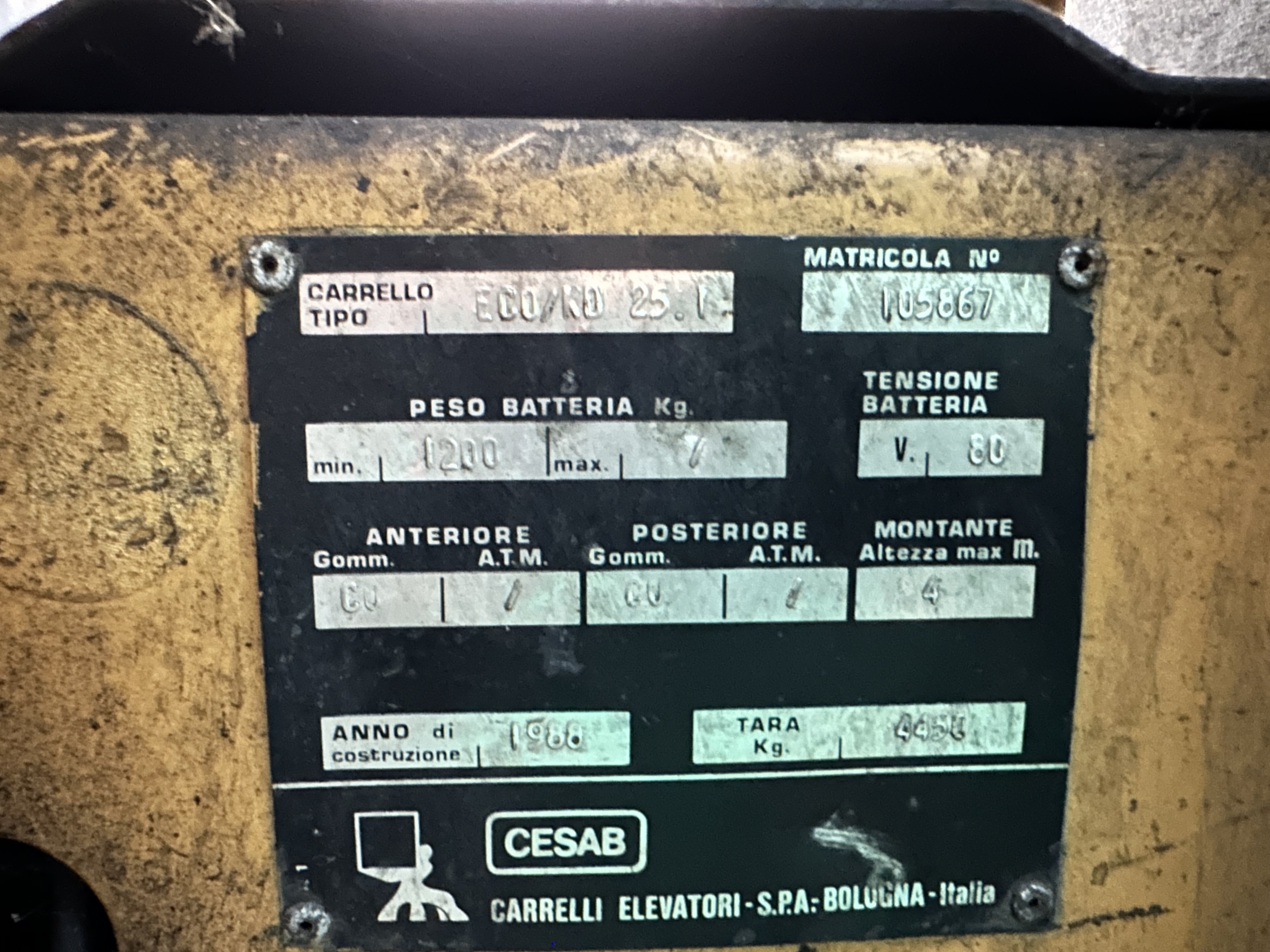 Cesab Eco/kd 25.1 Electic Counterbalance Forklift Truck (1998)