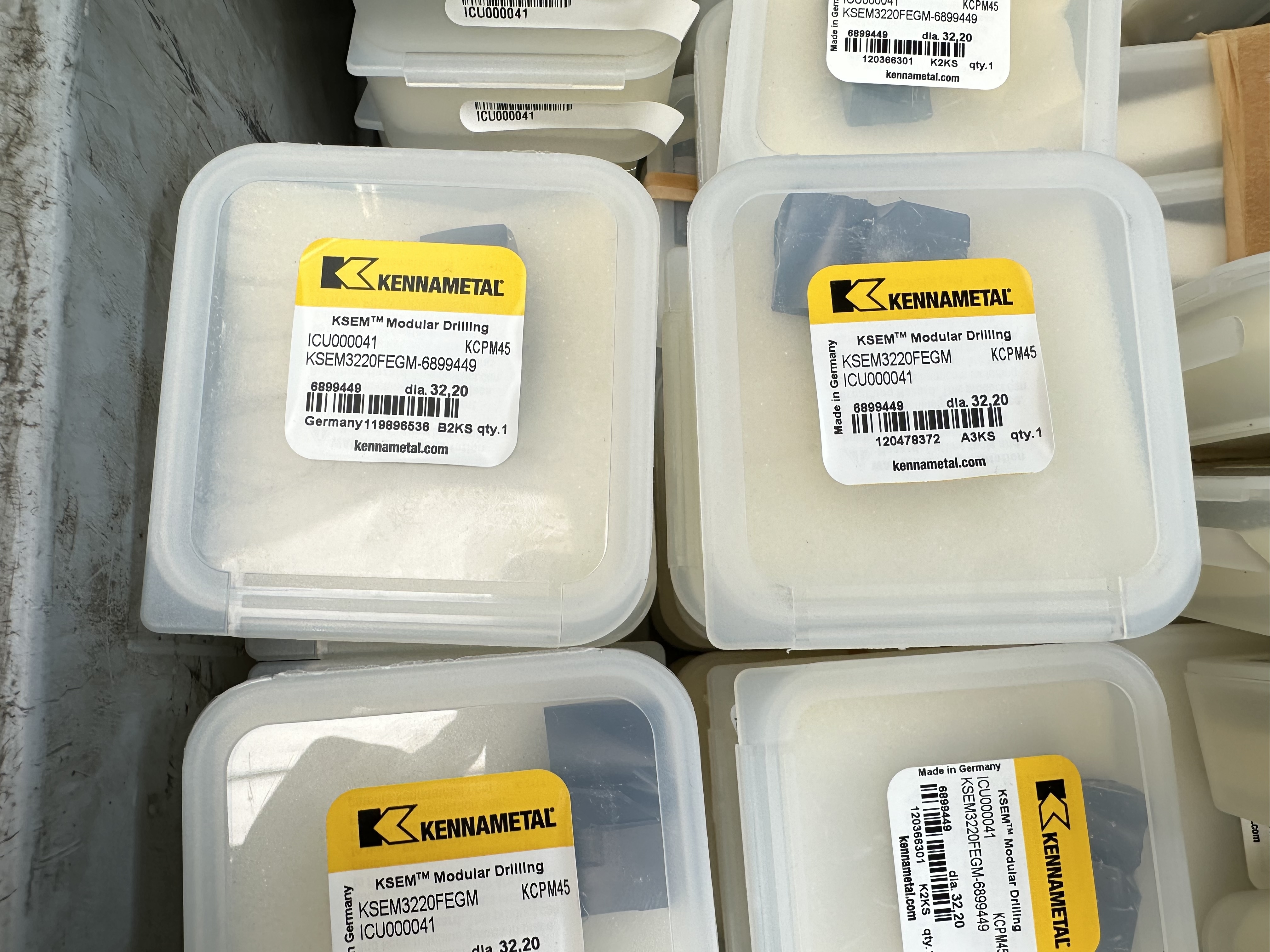 Kennametal Unused Carbide Modular Drill Inserts in Various Types & Sizes