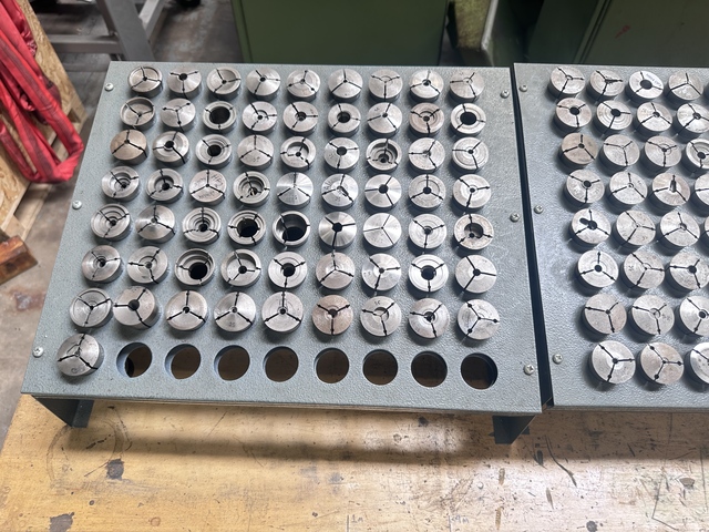Selection of 5C Collets for Hardinge Lathe incl. Racks
