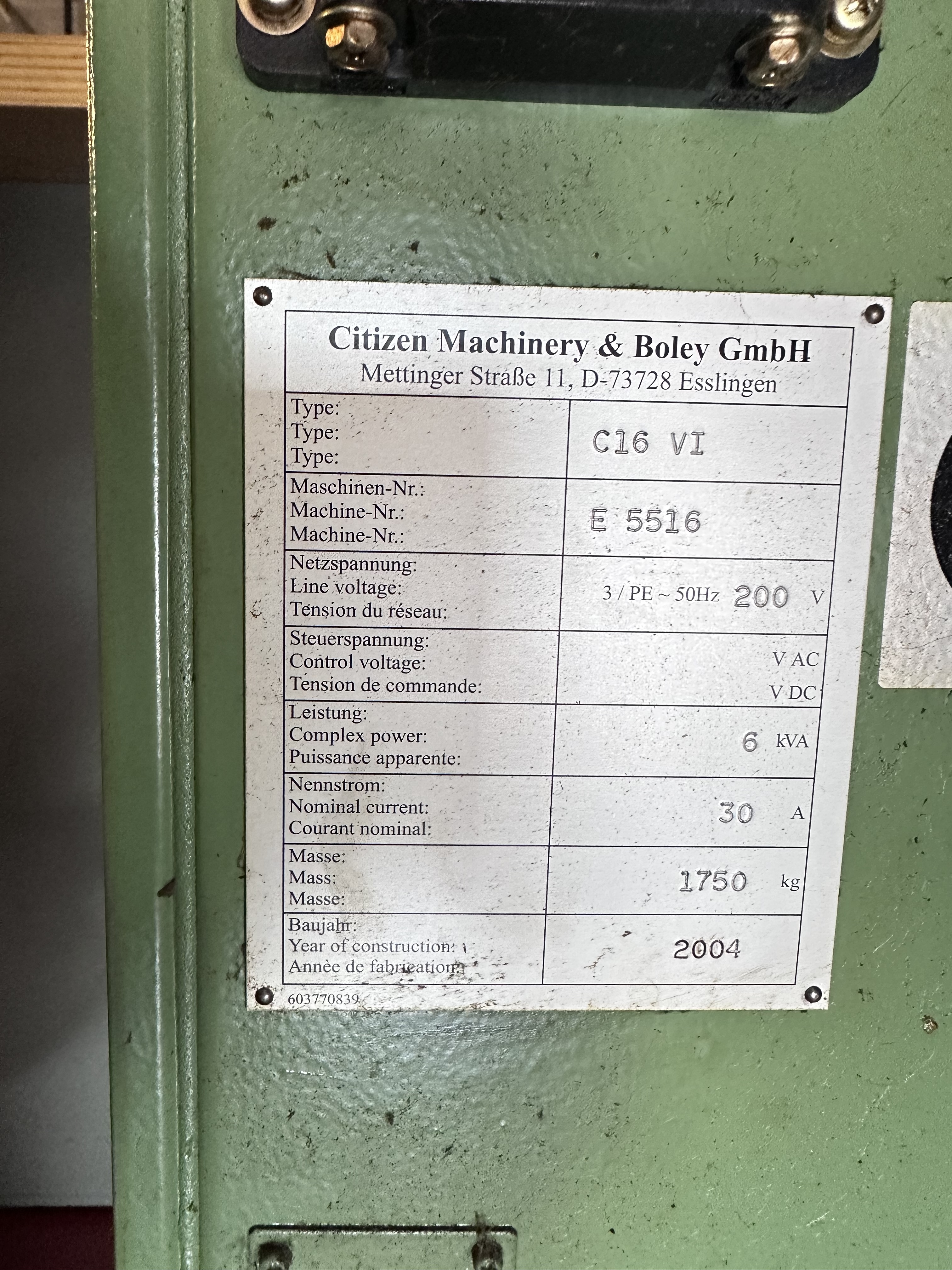 Citizen Cincom C16 VT Sliding Head CNC Lathe (2004)