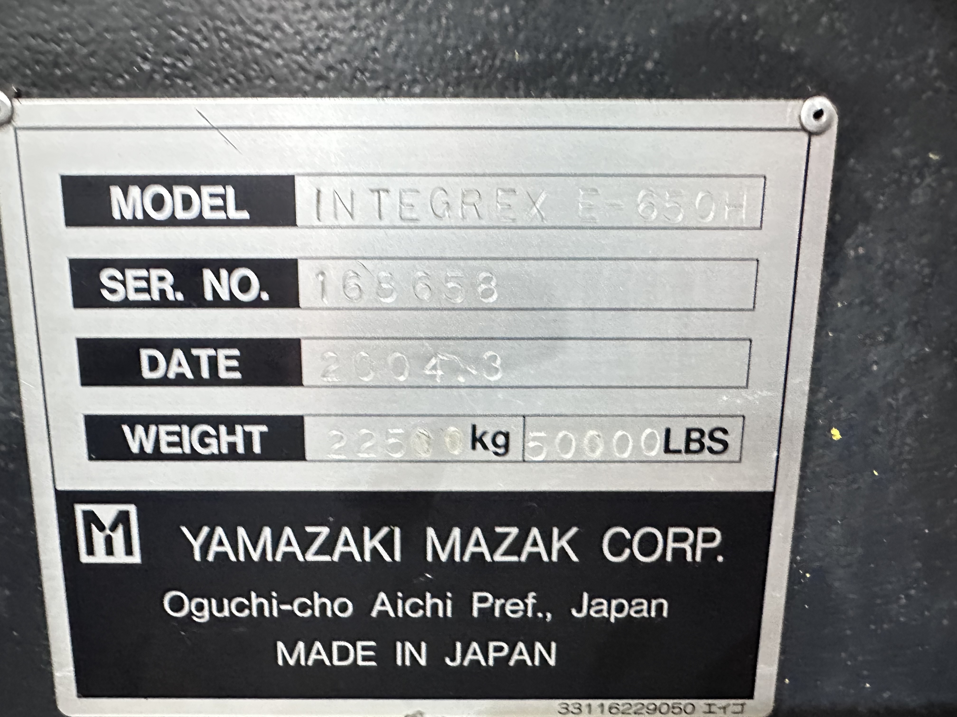 Mazak Integrex E-650H x 2000 CNC Multi-Tasking CNC Lathe. (2004) 