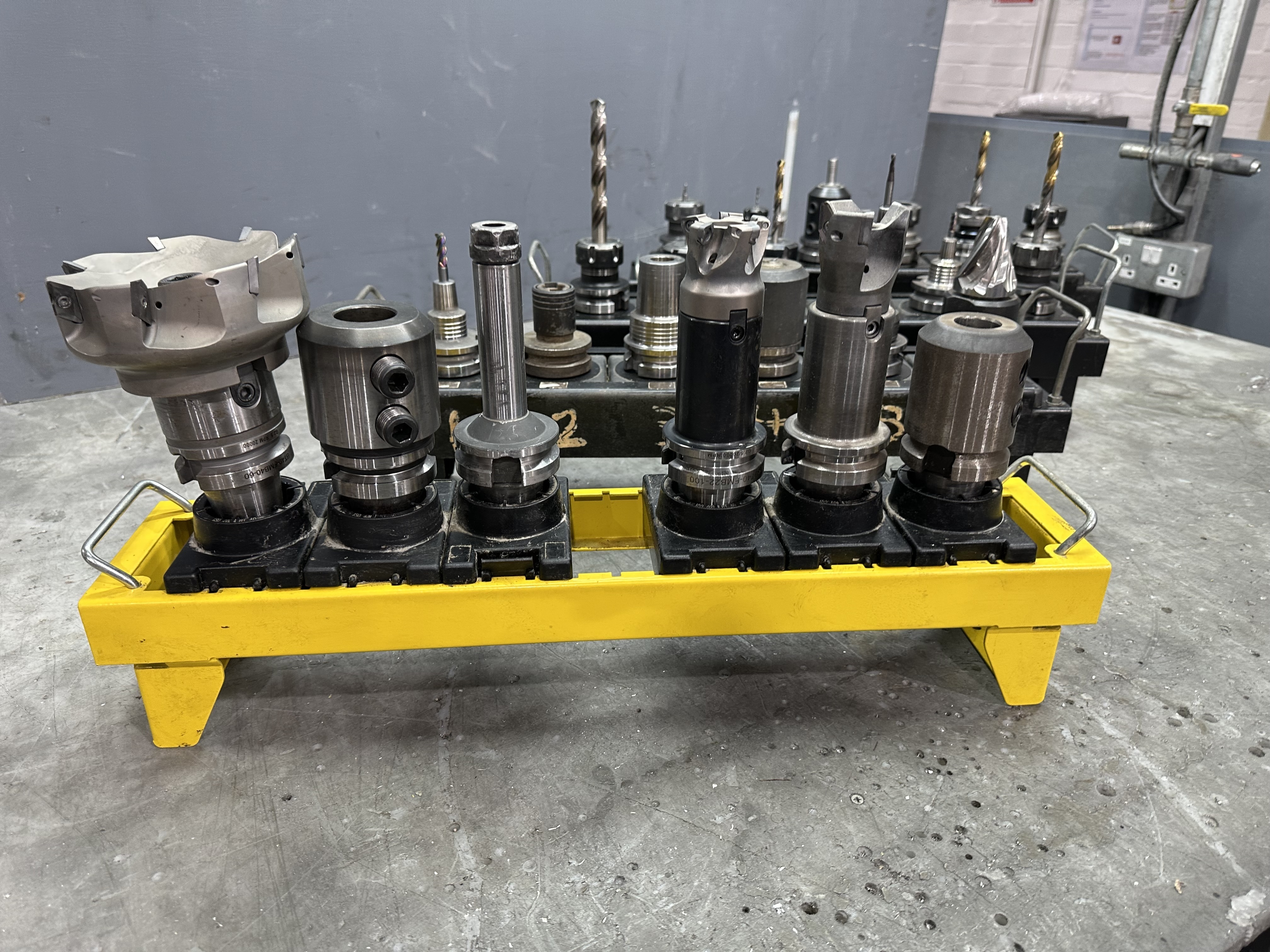 BT40 Spindle Tools Hoders with Various Cutter Holding Ends (4 x Tool Racks)