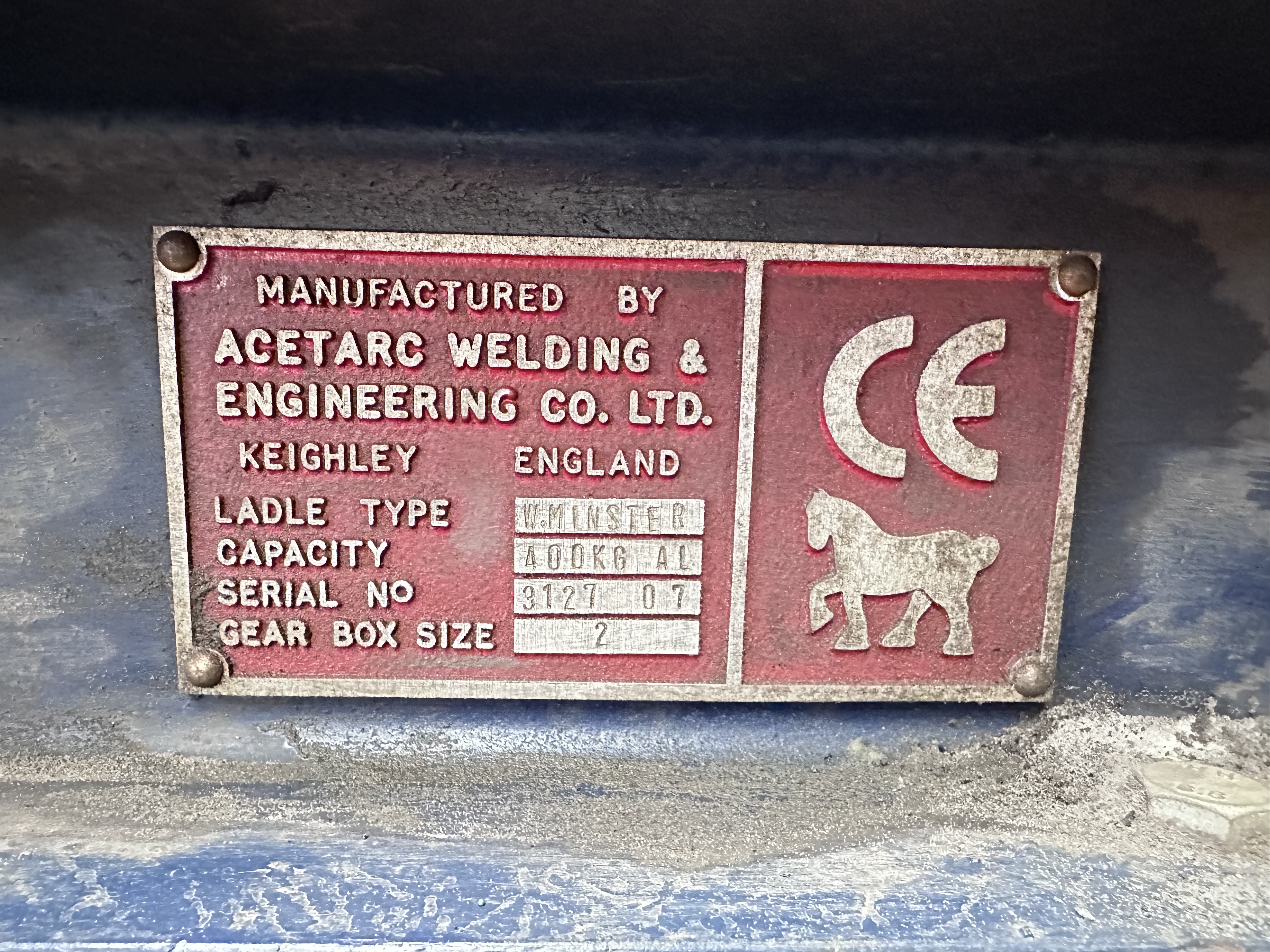 Acetarc Weld & Engineering Company Pouring Ladle (Unused)