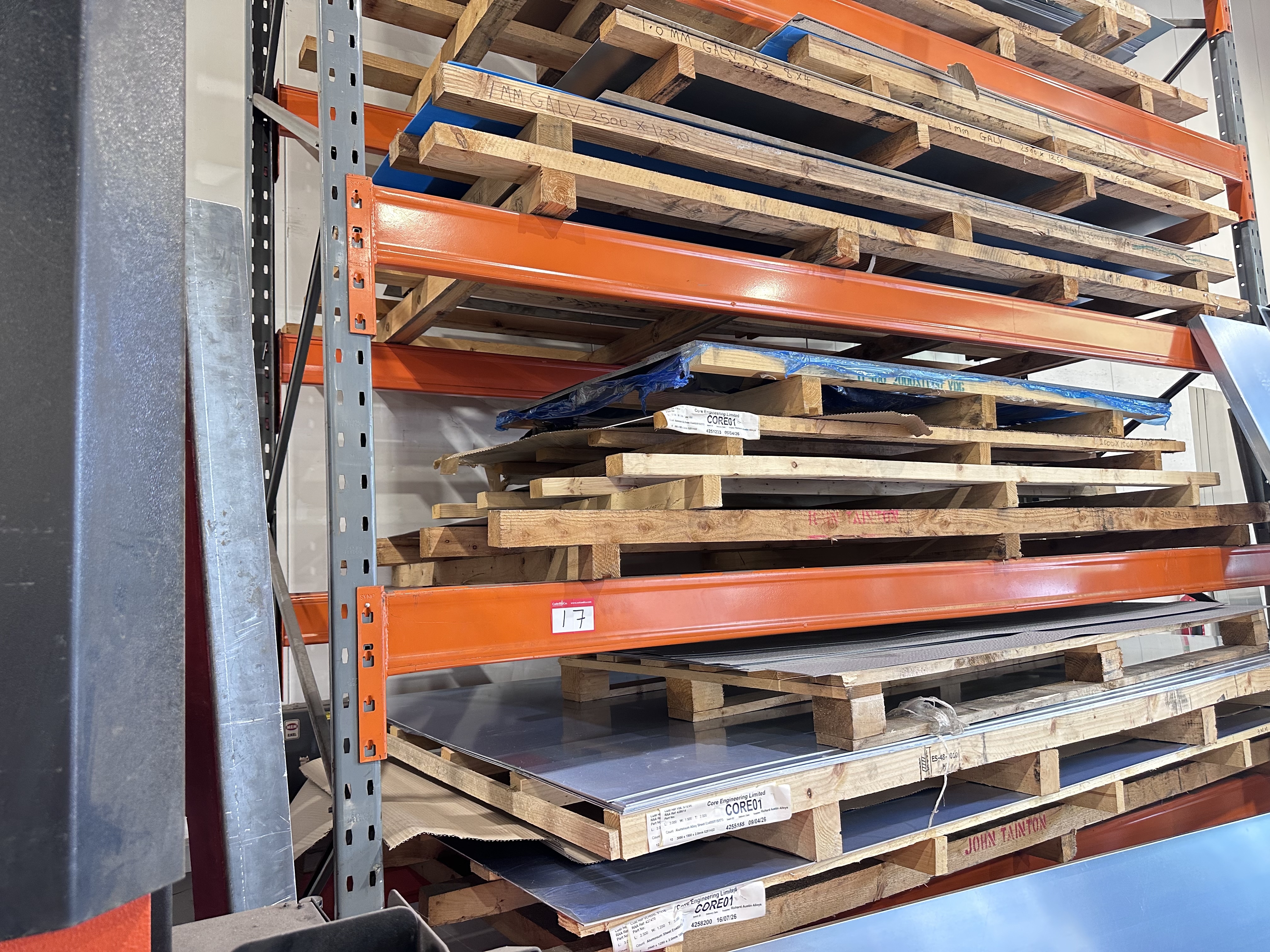 Sheet Material Pallet Storage Rack