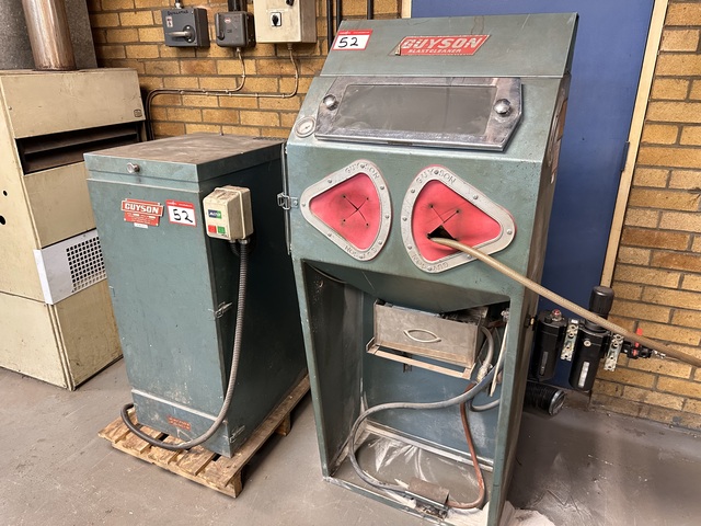 Guyson Reach In Media Blast Cabinet with Extractor