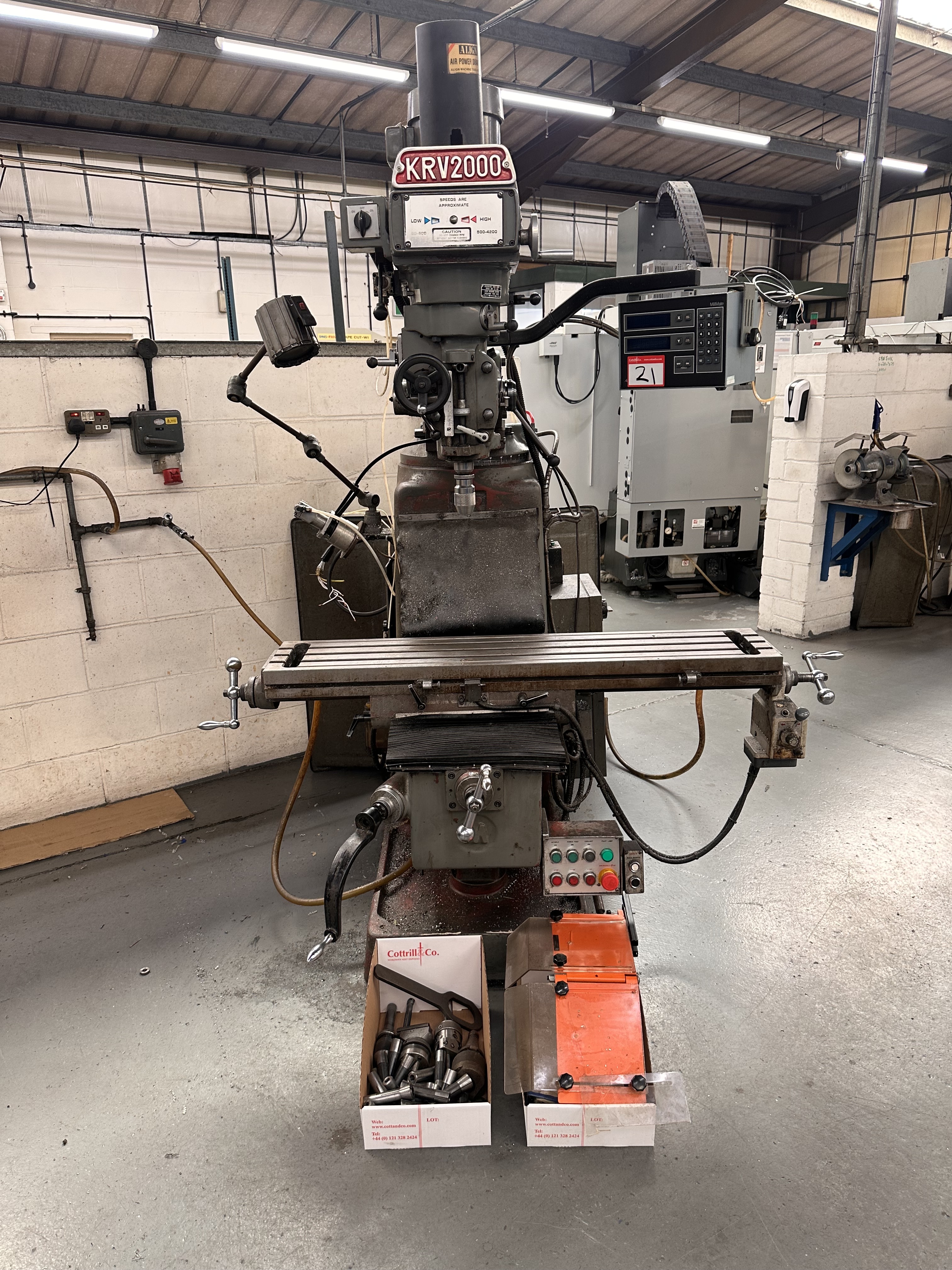 XYZ KRV2000 Turret Milling Machine with Acu-rite 2 Axis DRO (1997)