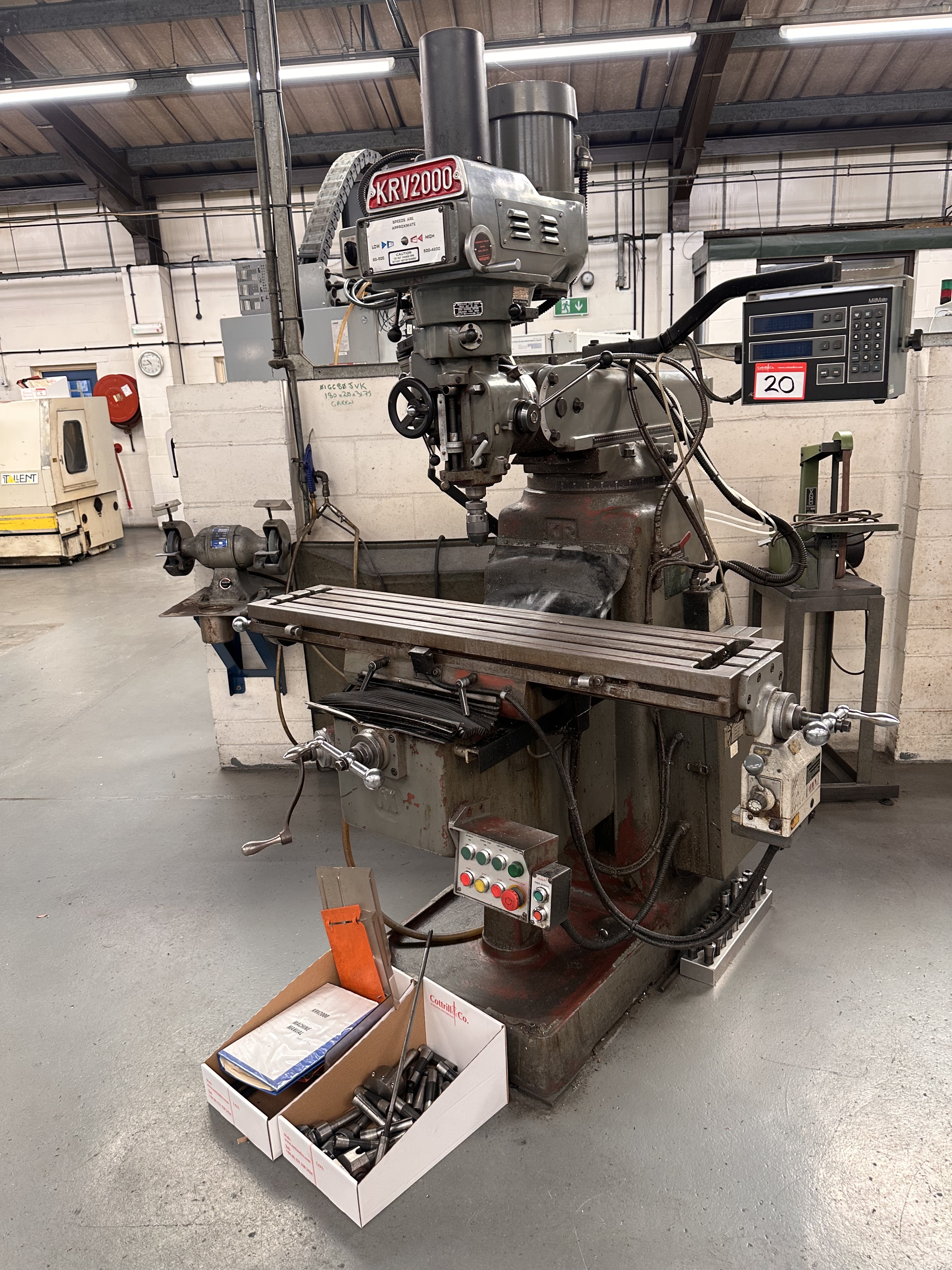 XYZ KRV2000 Turret Milling Machine with Acu-rite 2 Axis DRO (1997)
