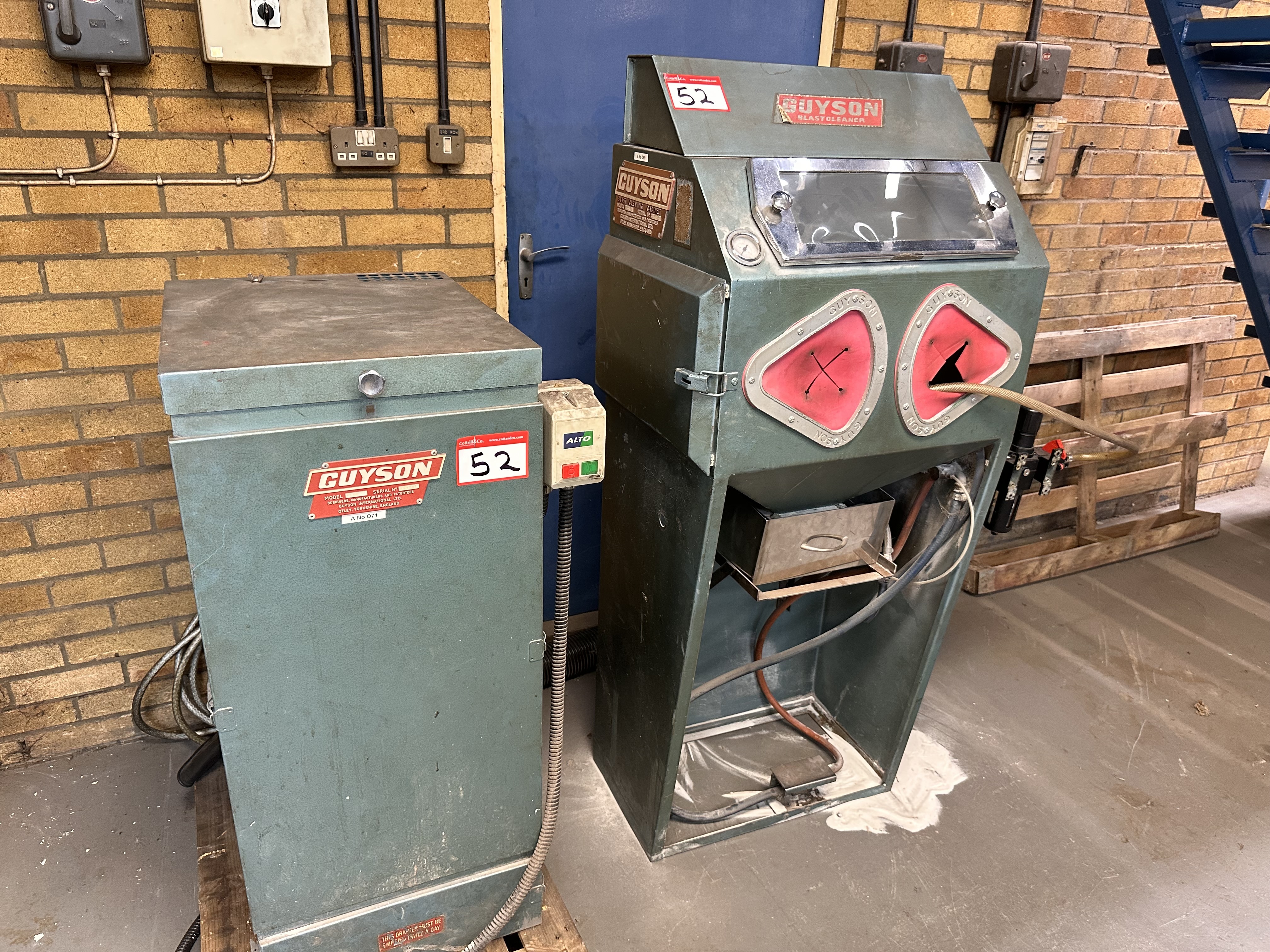 Guyson Reach In Media Blast Cabinet with Extractor