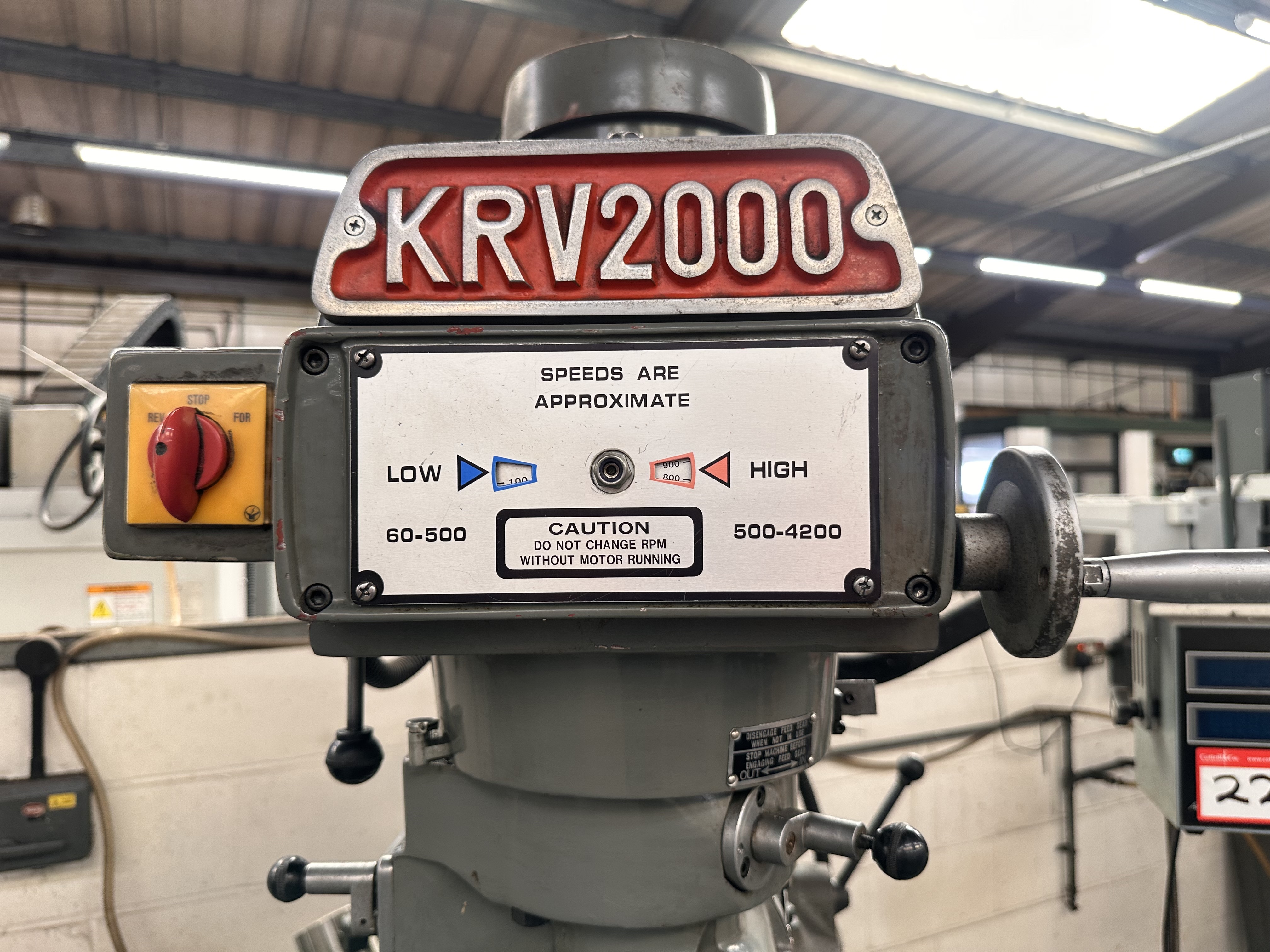 XYZ KRV2000 Turret Mill