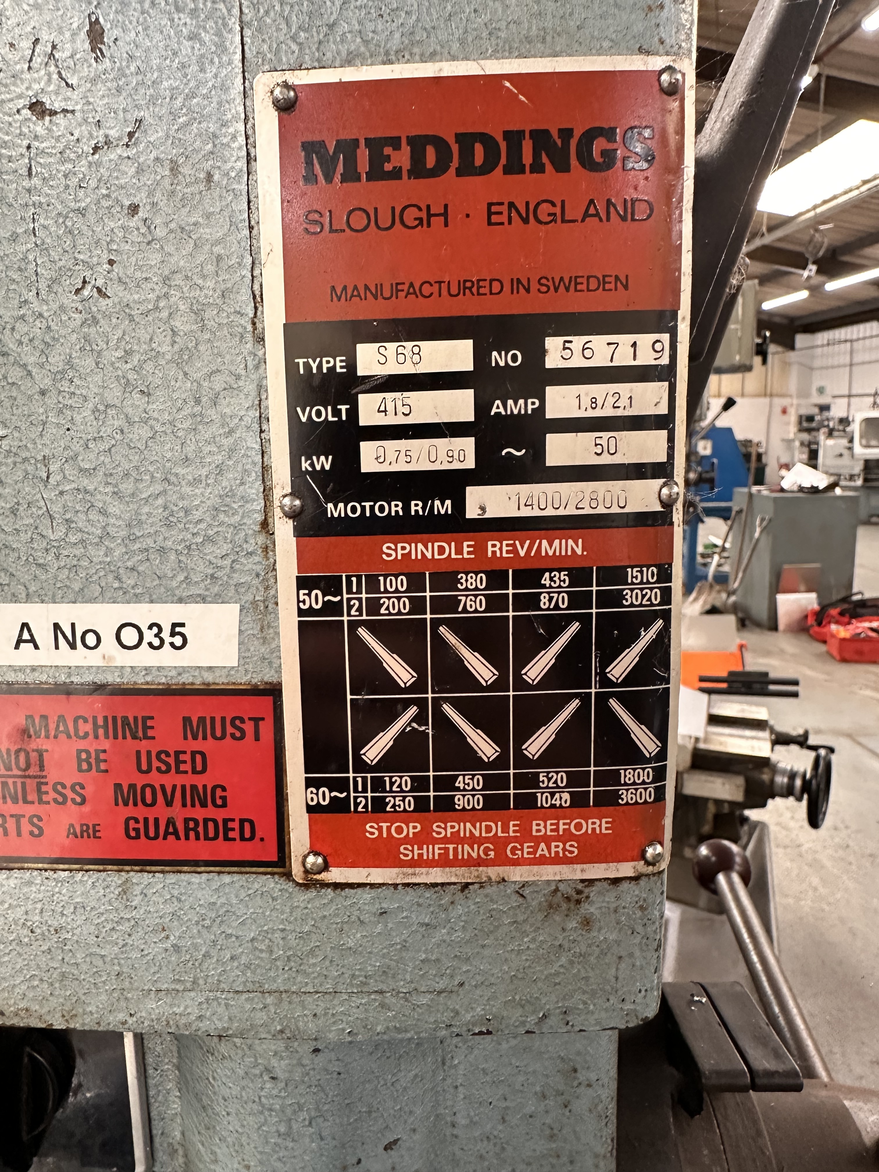 Meddings S68 Pillar Drill