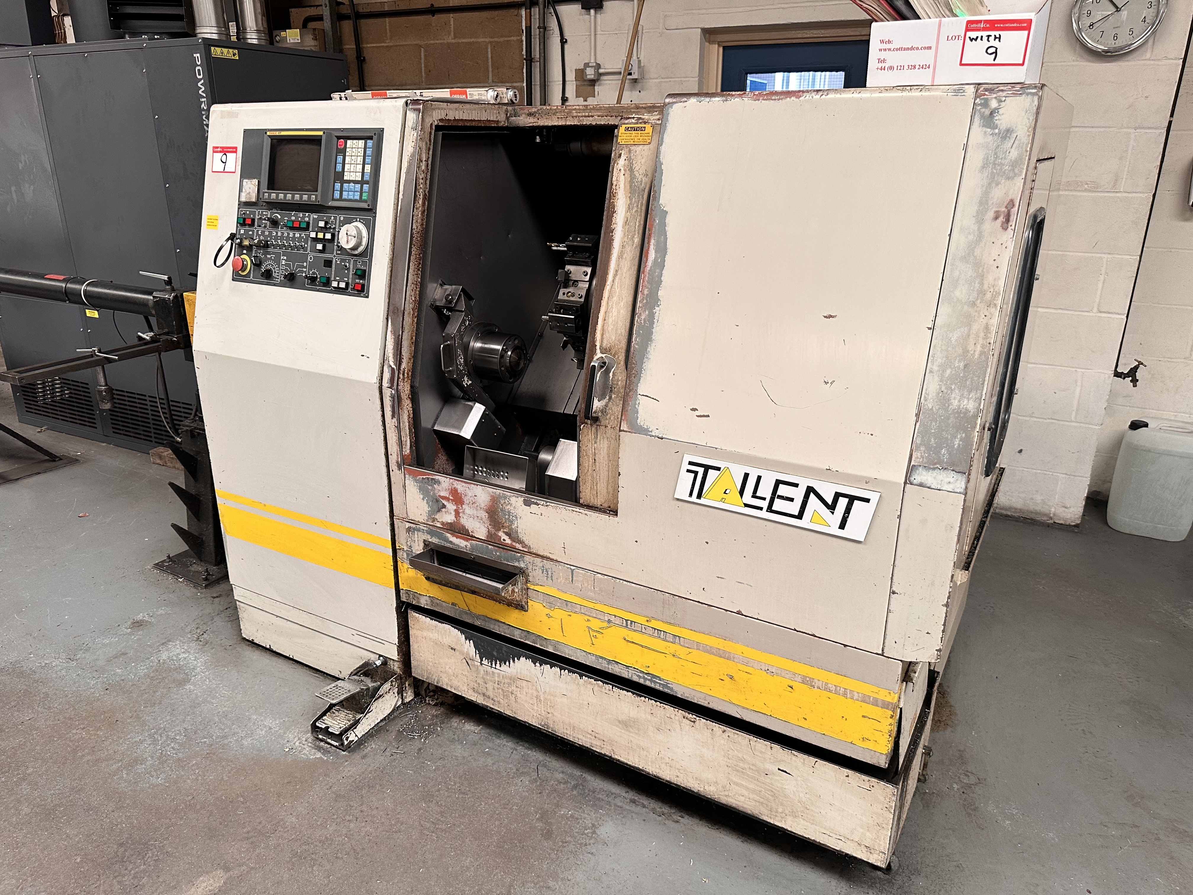 Hardinge Talent Slant Bed CNC Lathe Model TI with Fanuc OT-B CNC Control