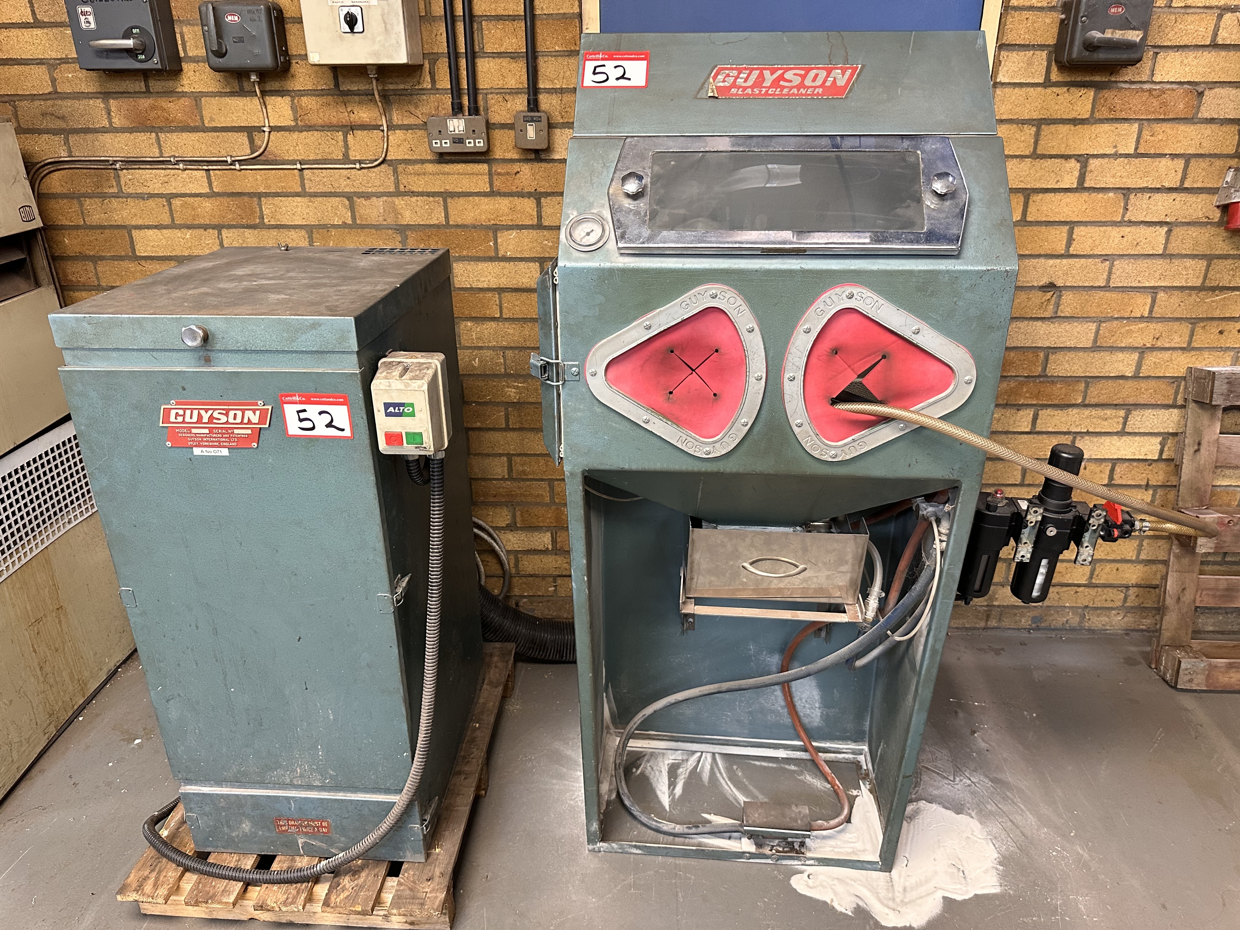 Guyson Reach In Media Blast Cabinet with Extractor