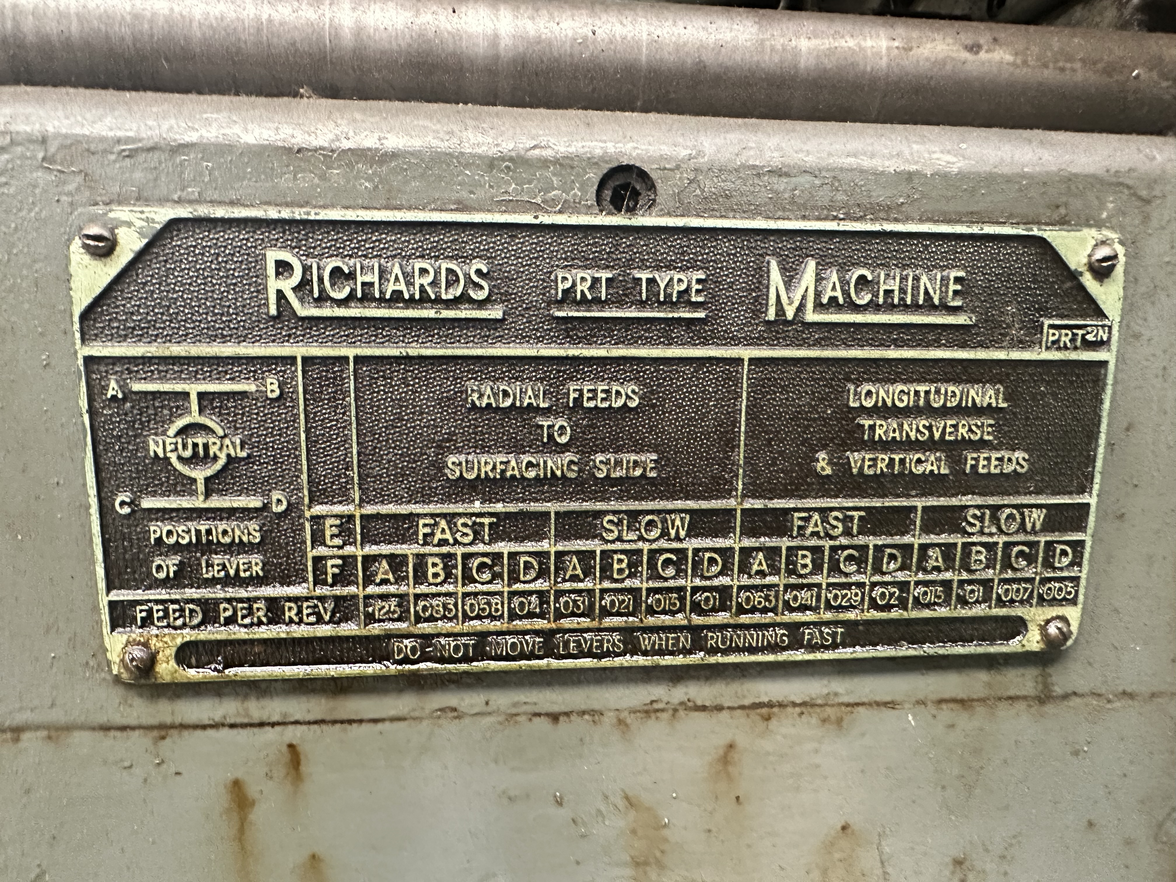 Richards PRT 2N Type Horizontal Boring Machine with Mitutoyo 3 Axis DRO 