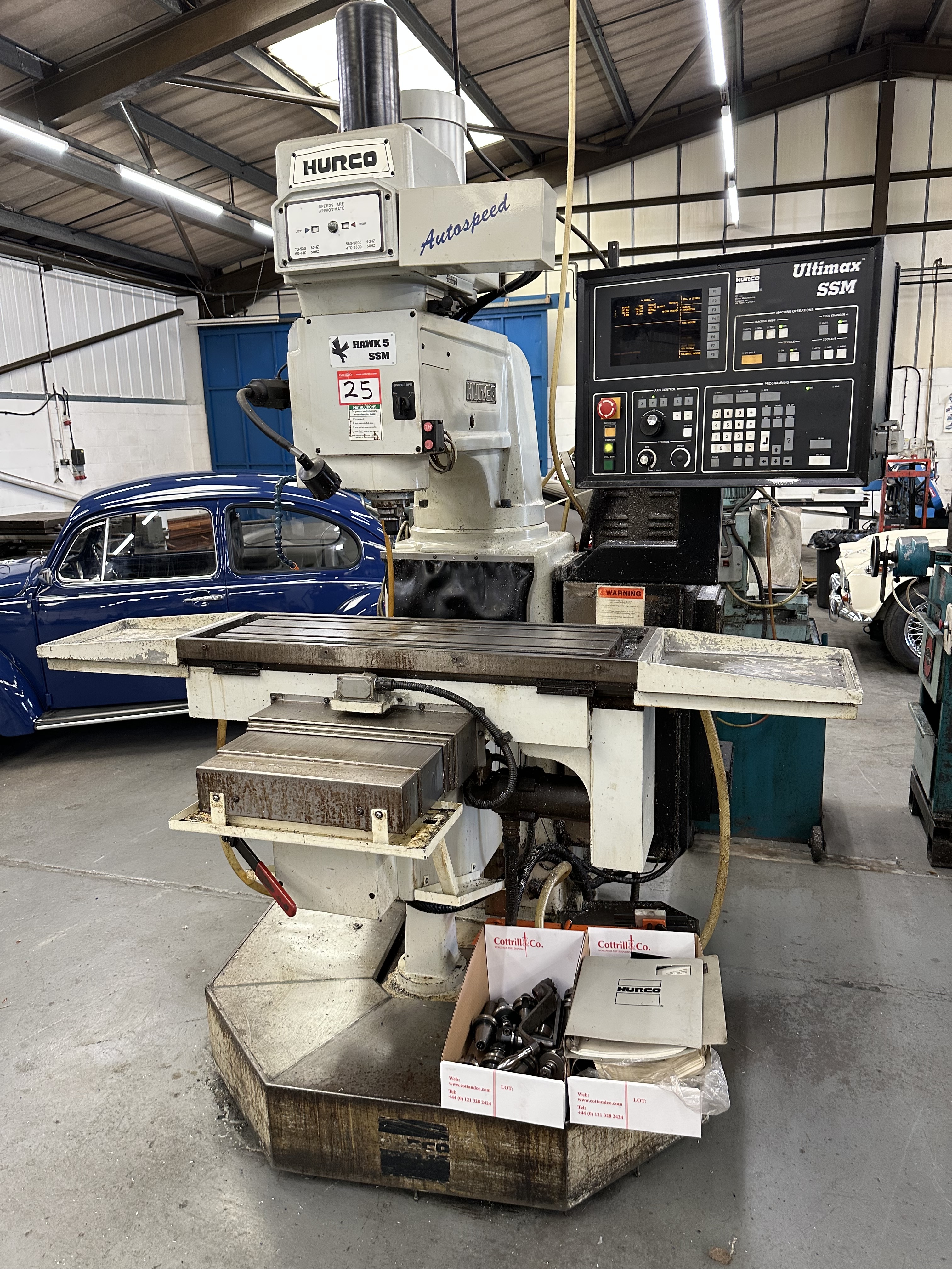 Hurco Hawk 5 NC Knee Type Milling Machine with Hurco Ultimax 55m Control (1995)