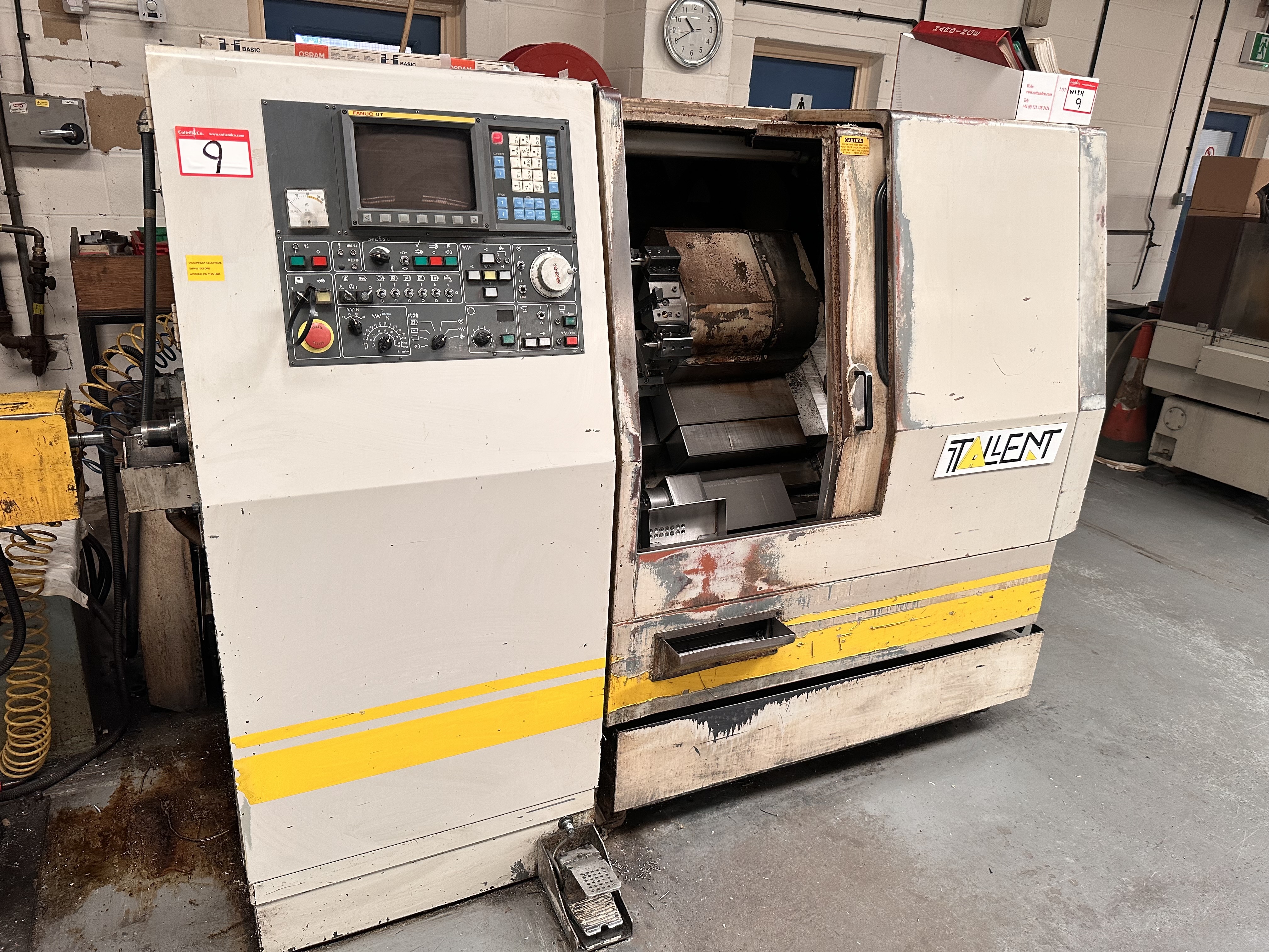 Hardinge Talent Slant Bed CNC Lathe Model TI with Fanuc OT-B CNC Control