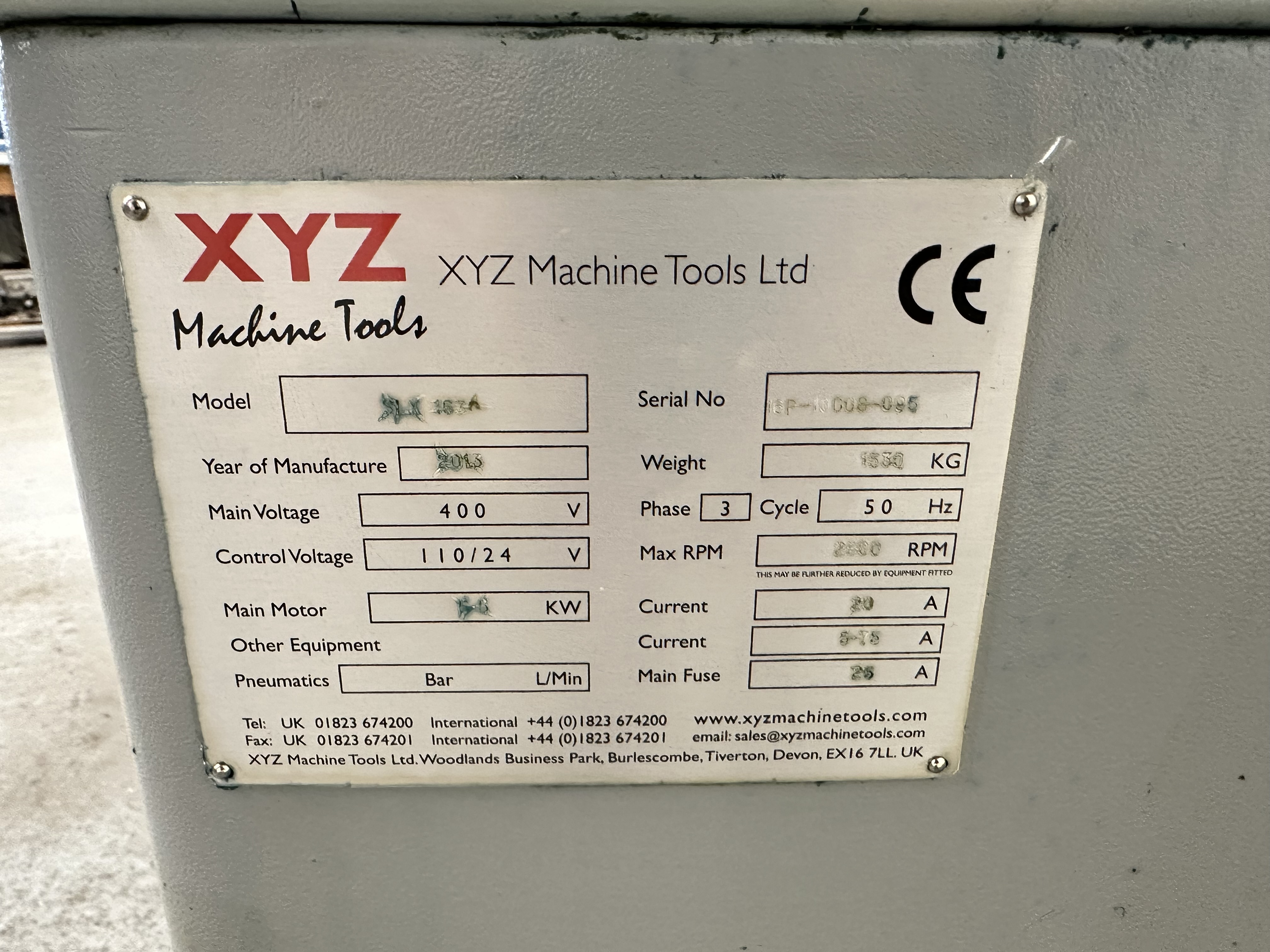 XYZ Proturn SLX1630 Lathe (2013)