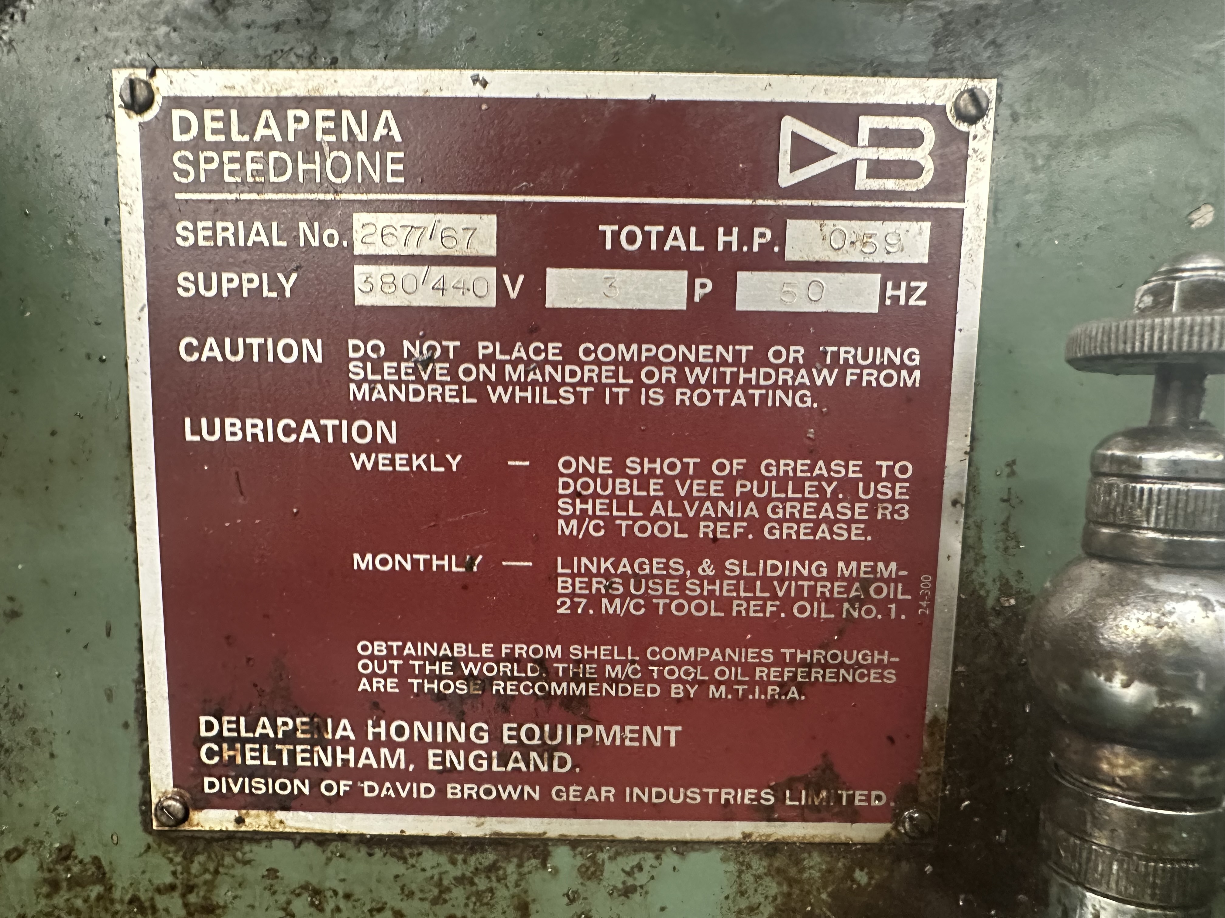Delapena Speedhone Honing Machine
