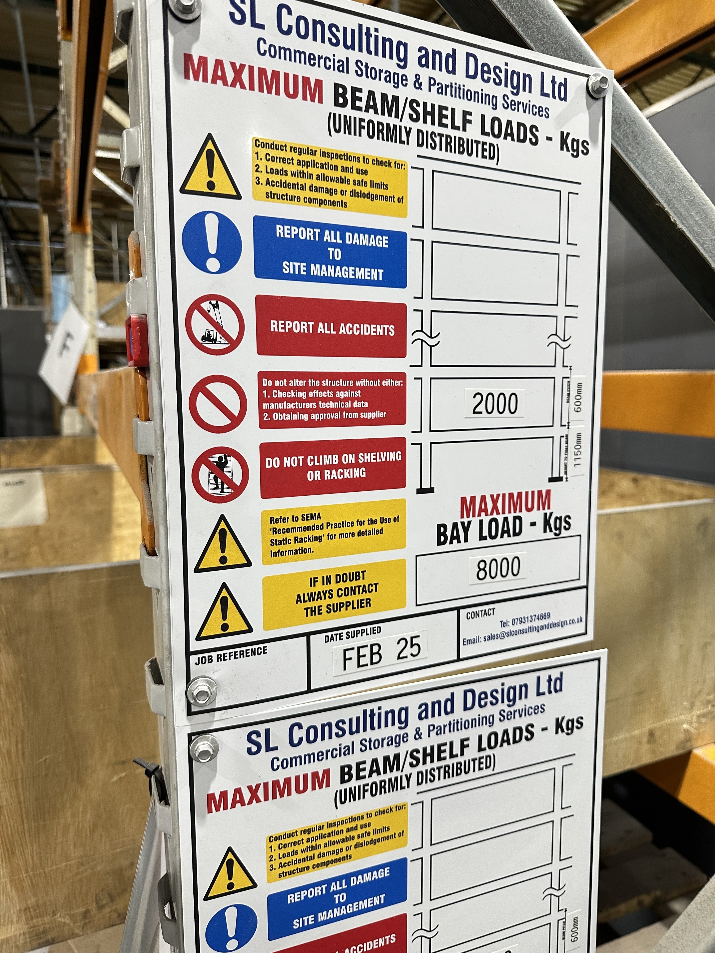 8 x Uprights 3600 x 900mm, 40 Crossbeams 2100mm Long