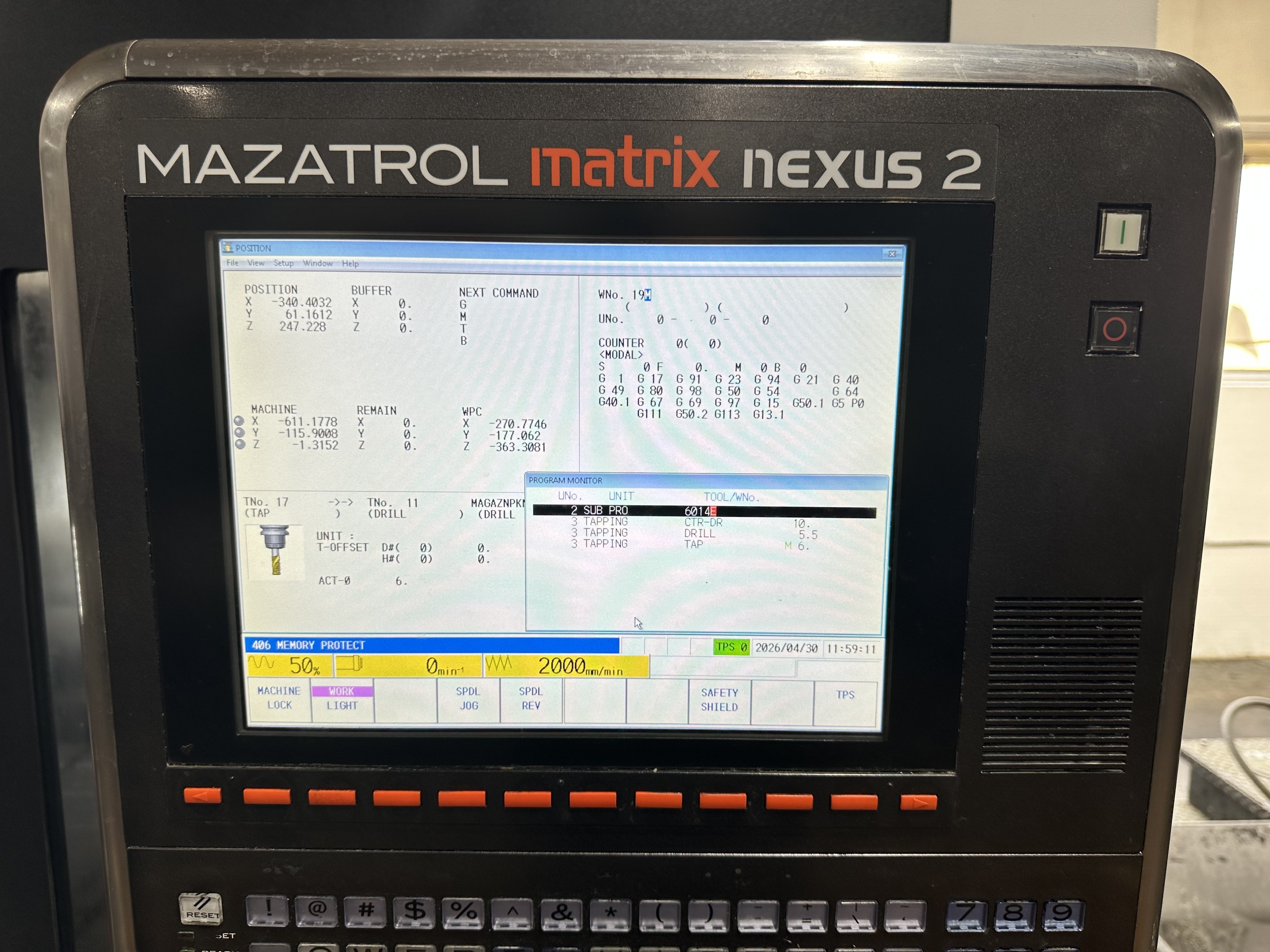Mazak Vertical Centre Smart 530C CNC Vertical Machining Centre. (2015)