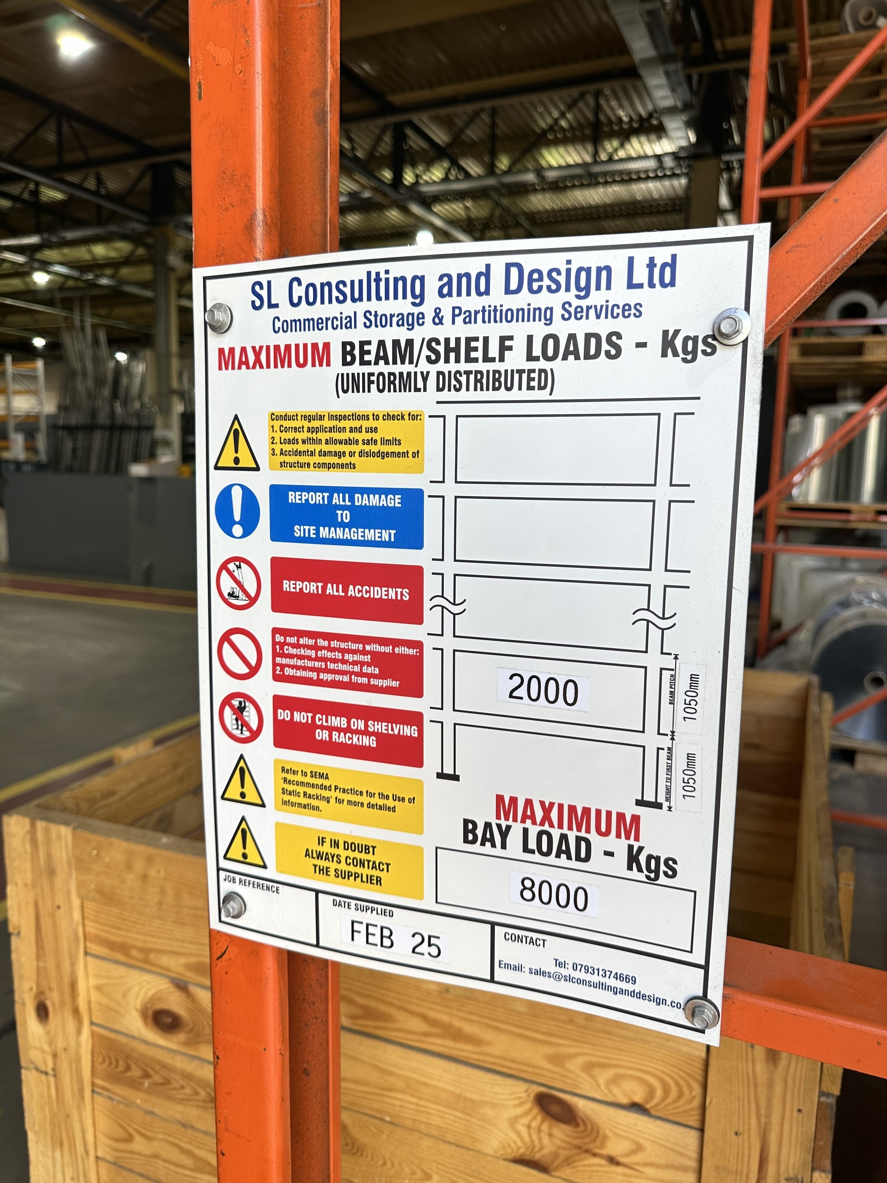 Redirack HD25T Pallet Racking, 10 Uprights 4000 x 1100mm 30 Crossbeams 2700mm Long