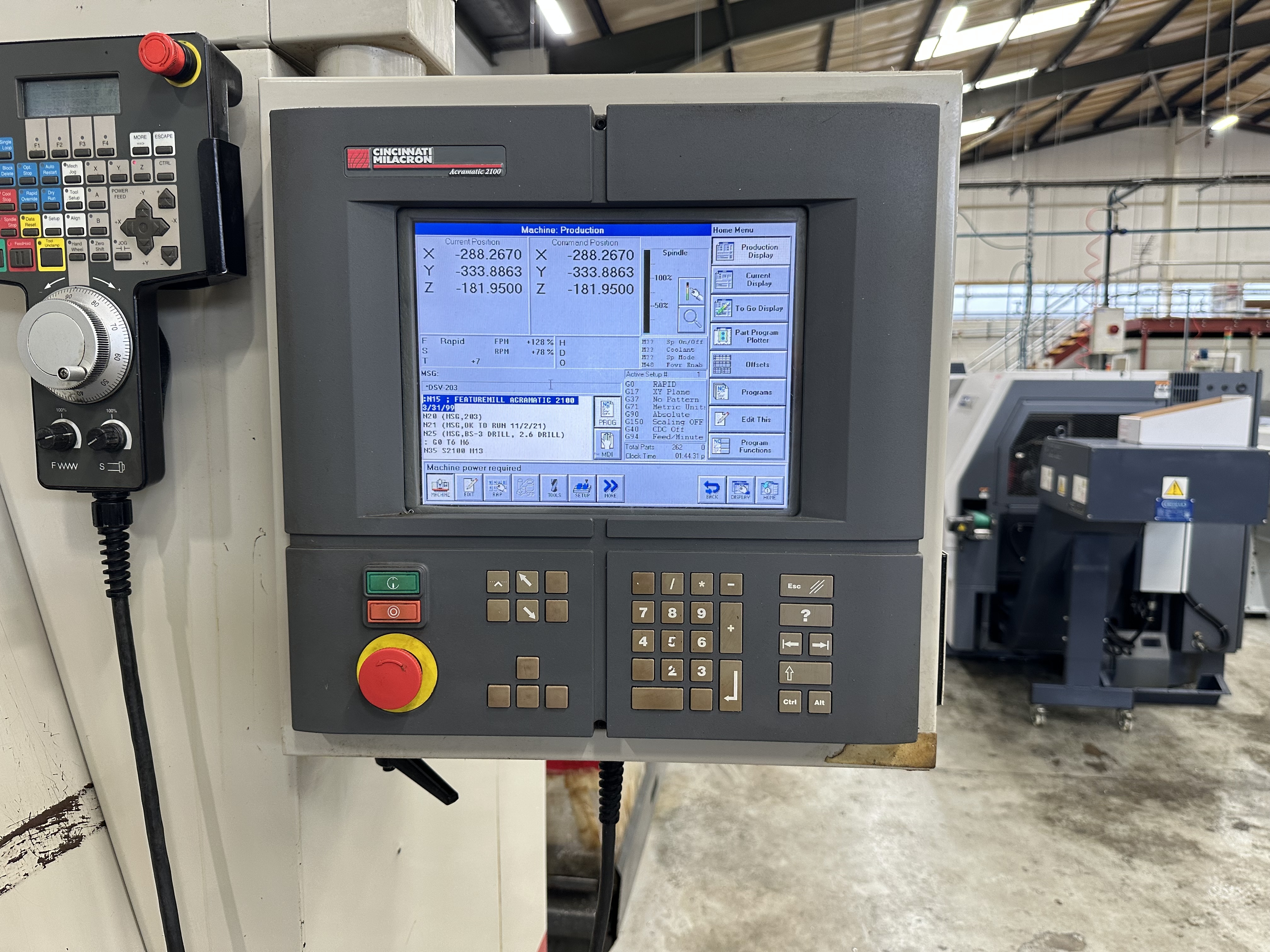 Cincinnati Milacron Arrow 750 CNC Vertical Milling Machine with Acramatic 2100 Control