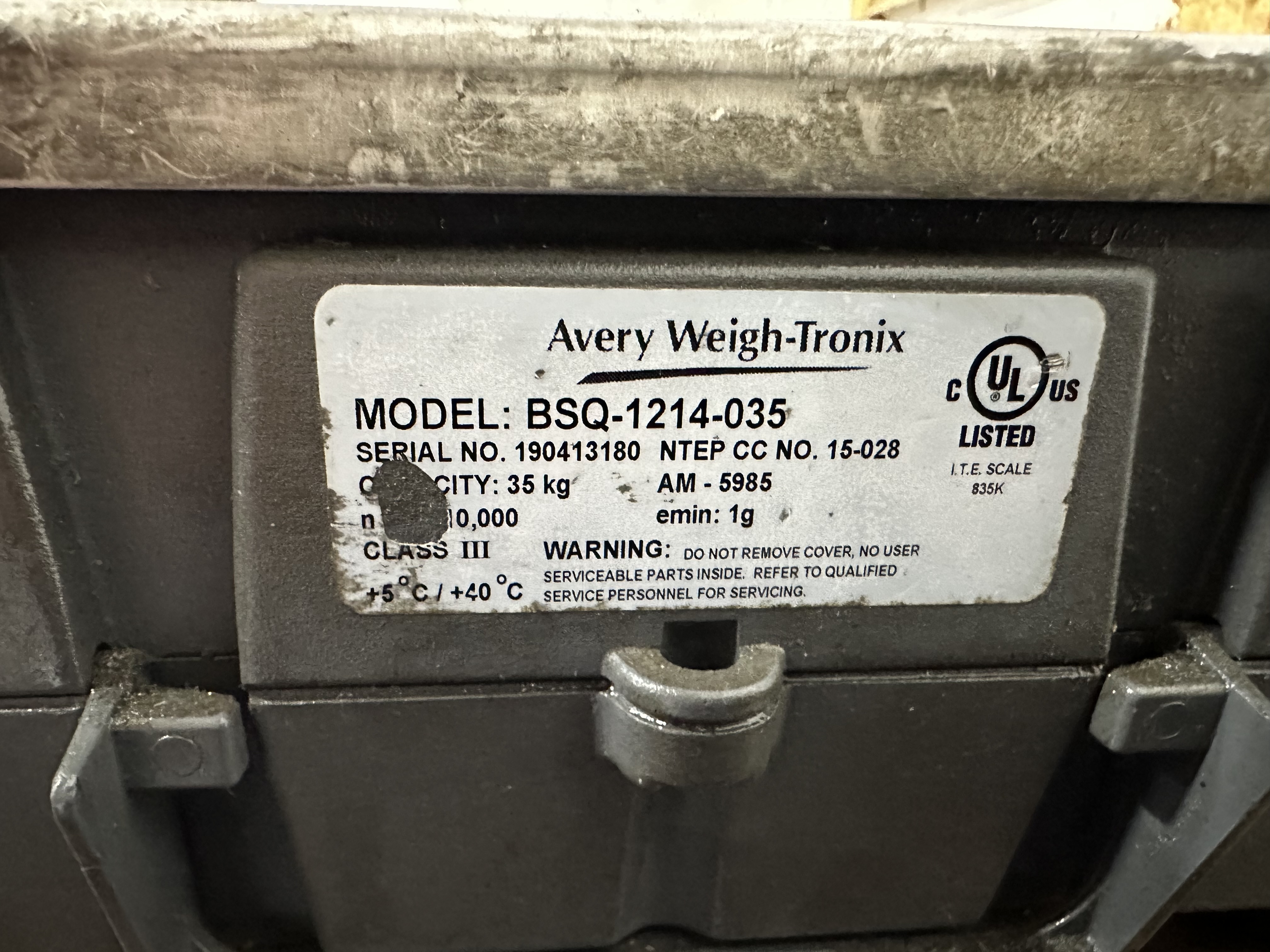 Avery Weigh Tronix ZK830 Scales, Max Capacity 35kg