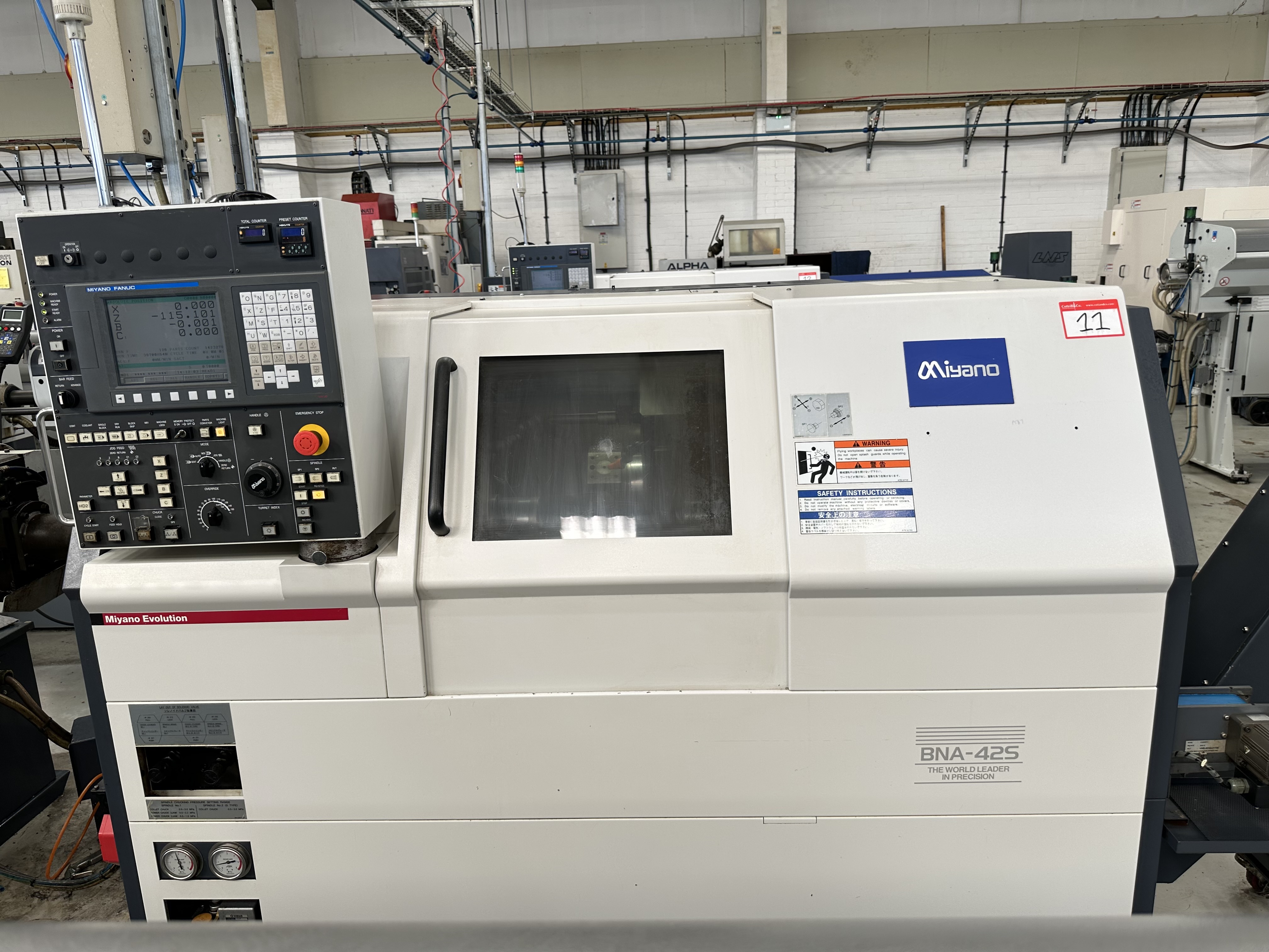Miyano BNA-42S 5 Axis Fixed Headstock Lathe with Fanuc Oi-TD CNC Control (2011)