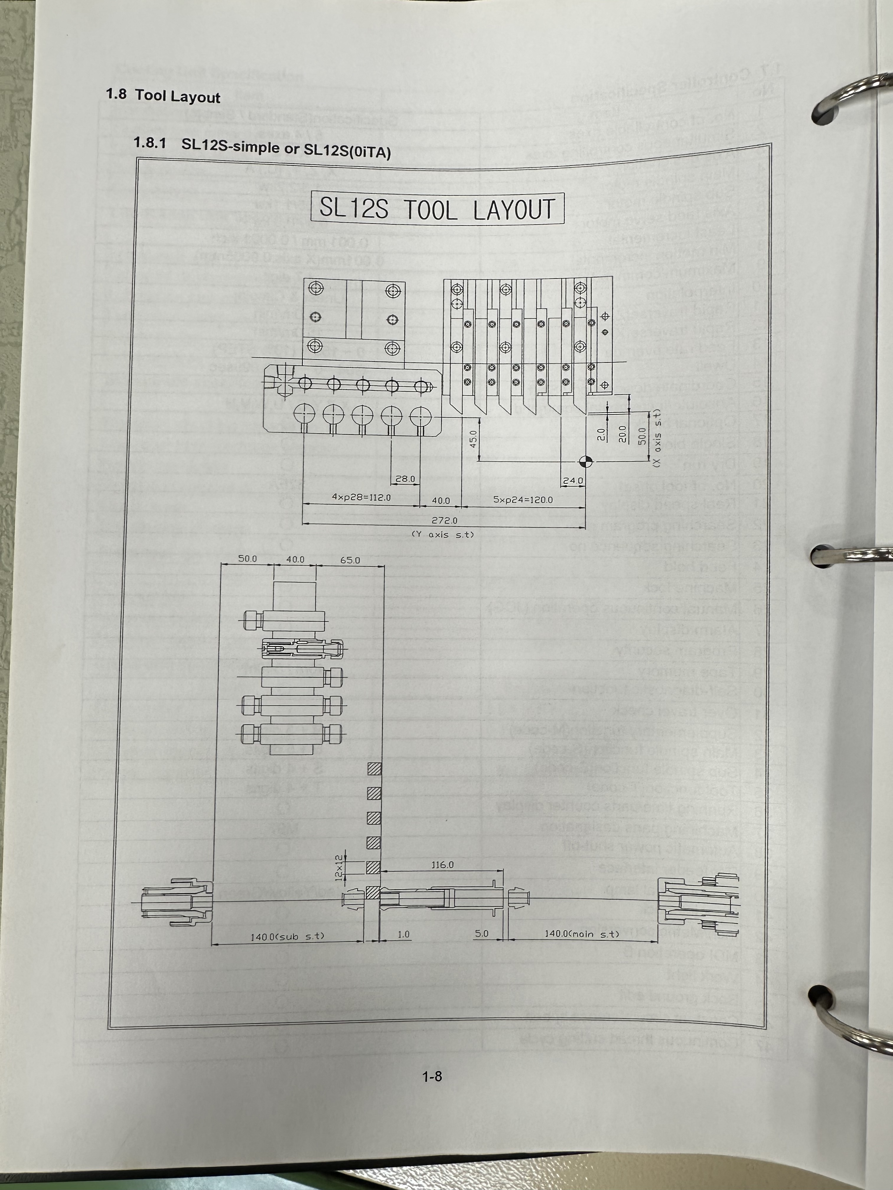 Hanwha SL12S Sliding Head Lathe 5 Axis Machine with Fanuc Series 18i-T CNC Control (2003)