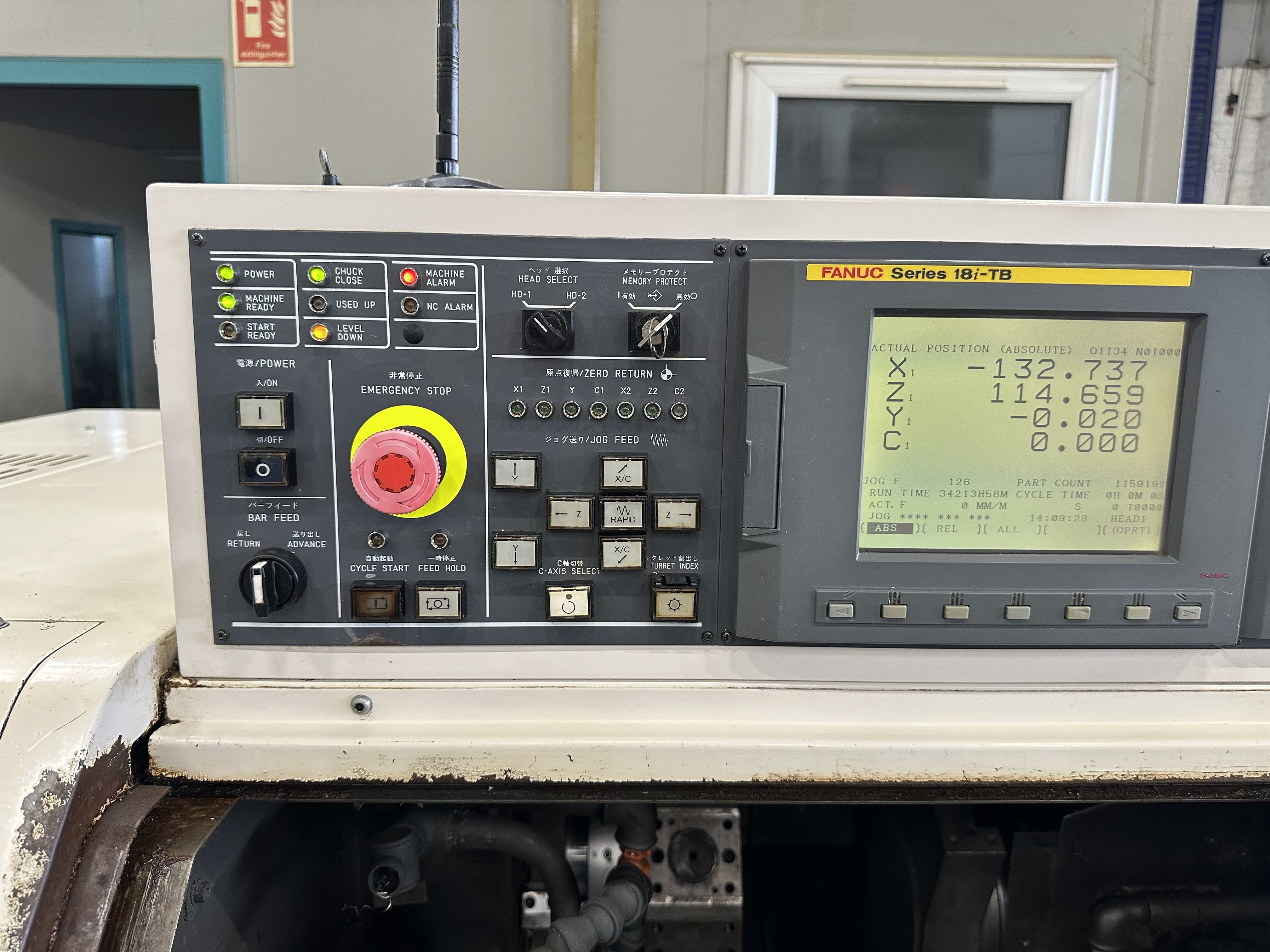 Miyano BNJ-42SY Fixed Headstock Lathe 7 Axis with Fanuc 18i-TB CNC Control. (2006)