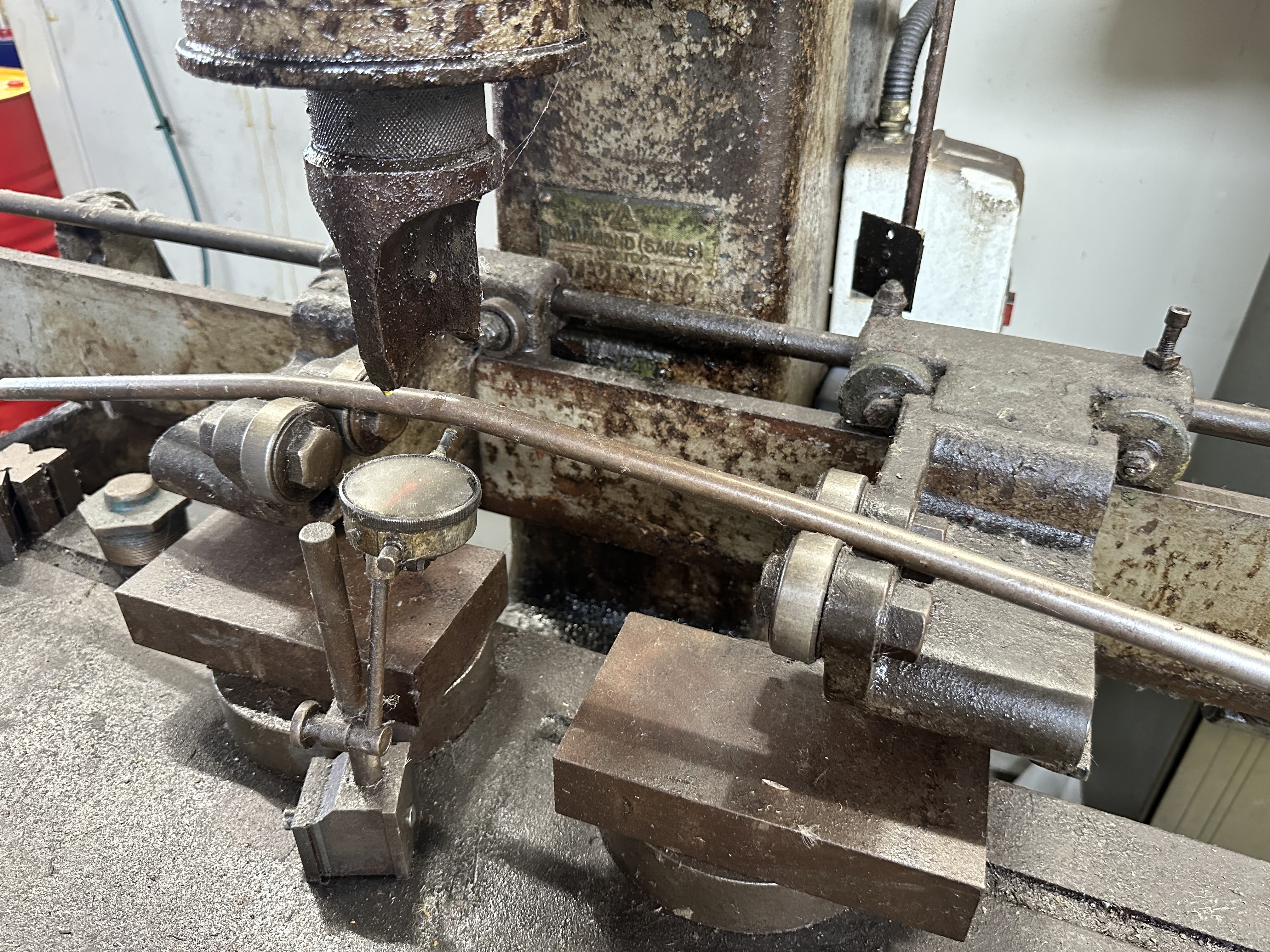 Drummond Bar Straightener, Roller Type Bar Holder, Foot Pedal Operation