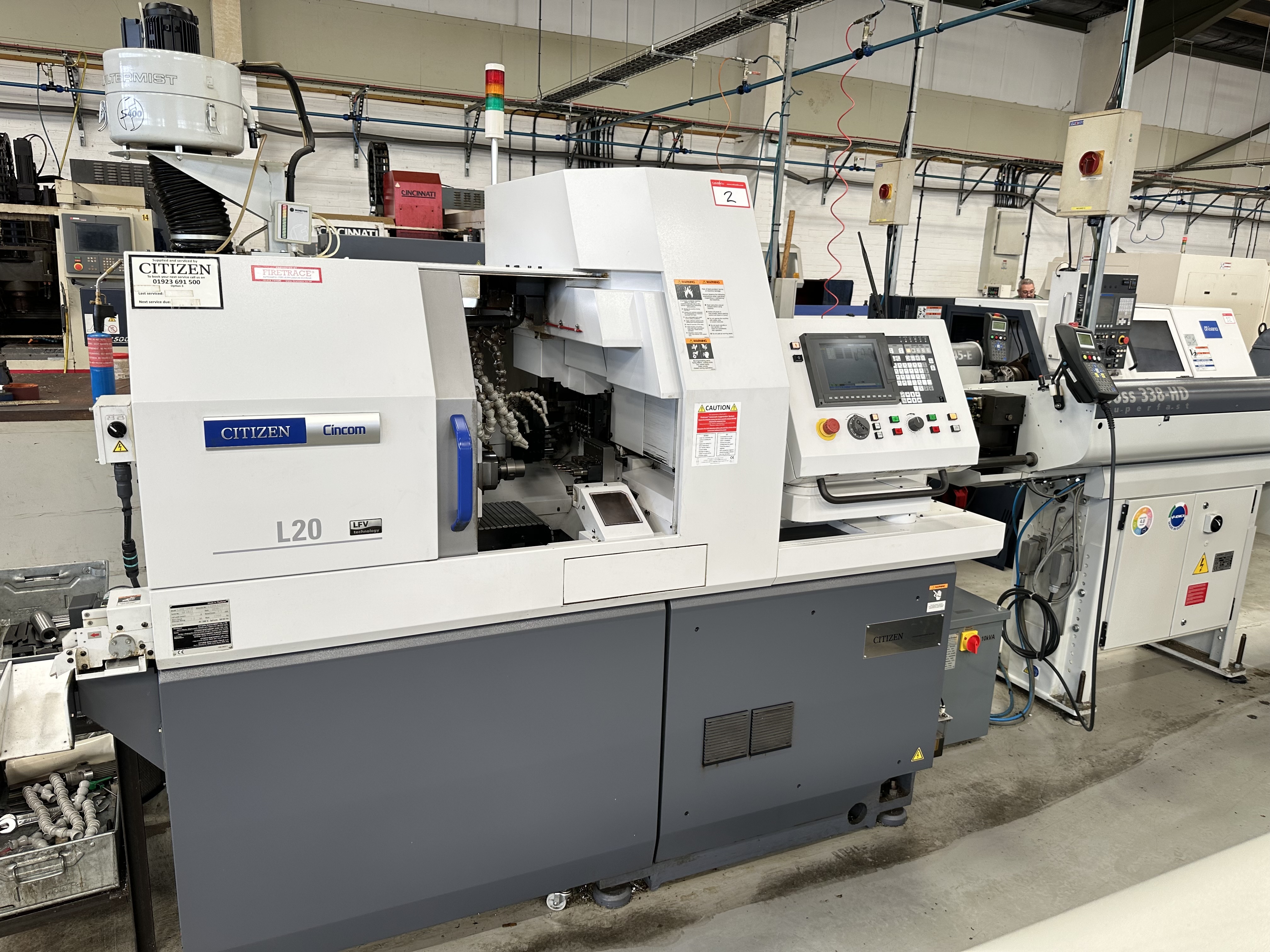 Citizen Cincom L20E - 2M10 CNC Sliding Head Lathe with Cincom System M70LPC - VU CNC Control (2018)