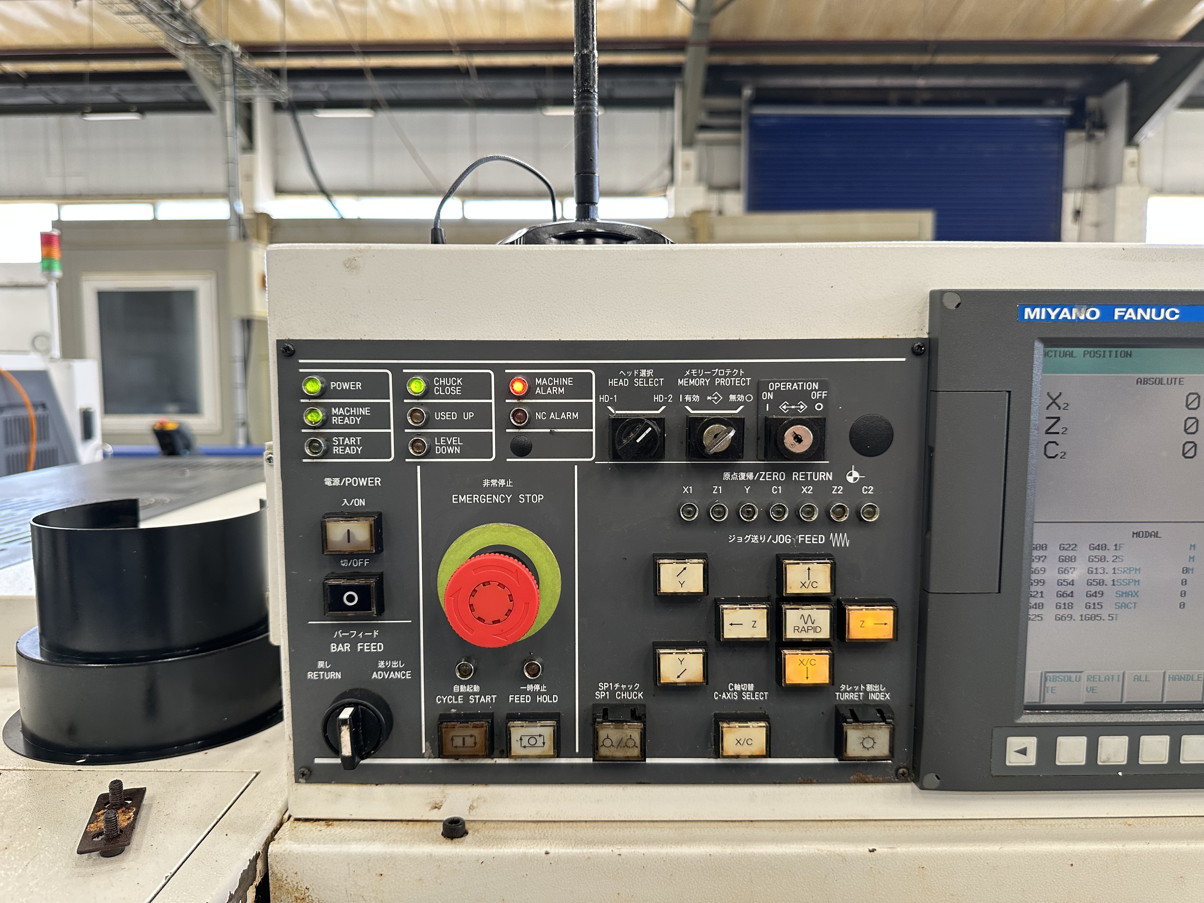Citizen Miyano BNJ-42SY3 Fixed Headstock Lathe 7 Axis Machine with Fanuc Series Oi-TD2 CNC Control (2011)
