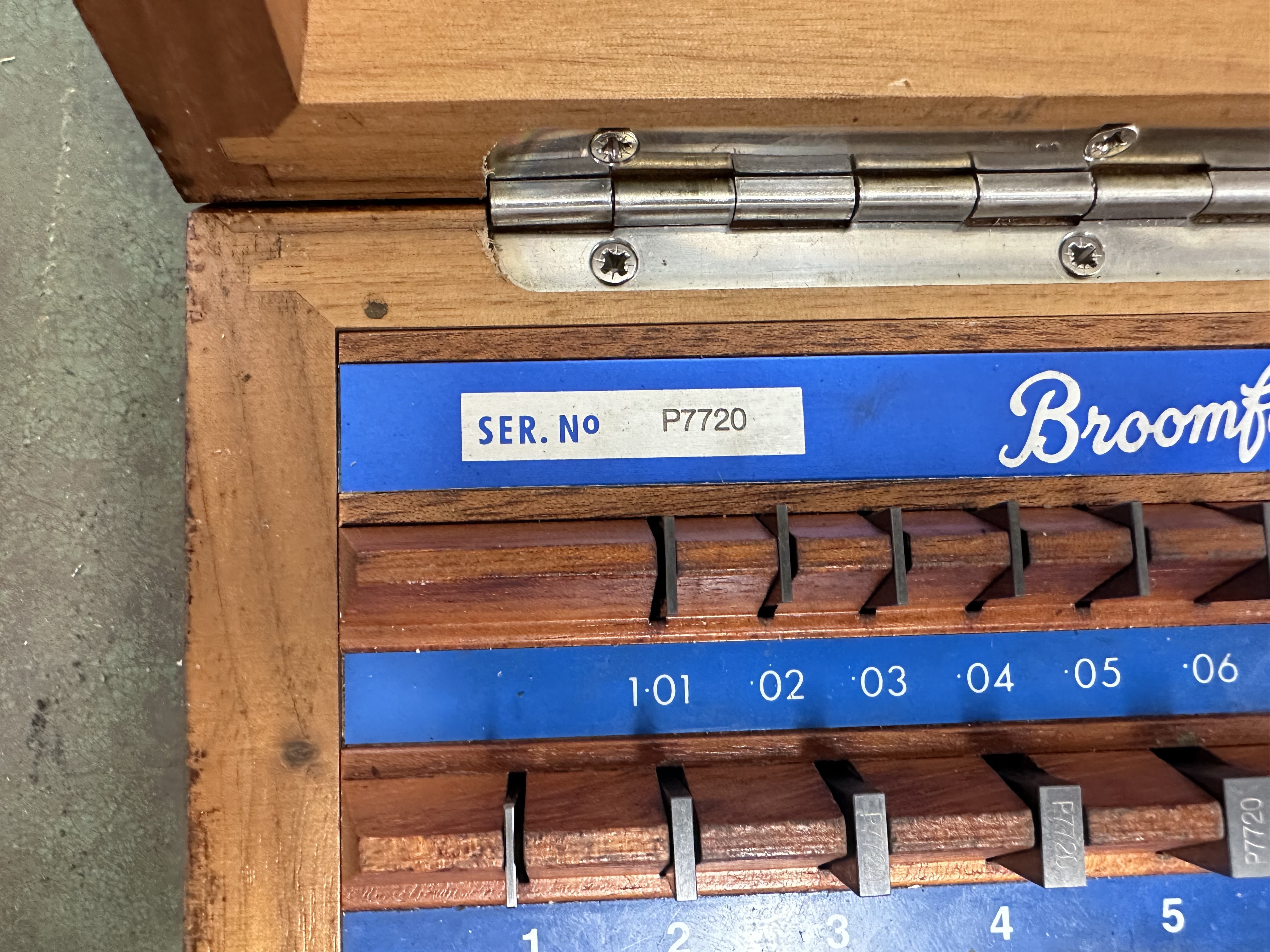 Set of Grade 0 Broomfield Metric Tungsten Carbide Slip Gauges