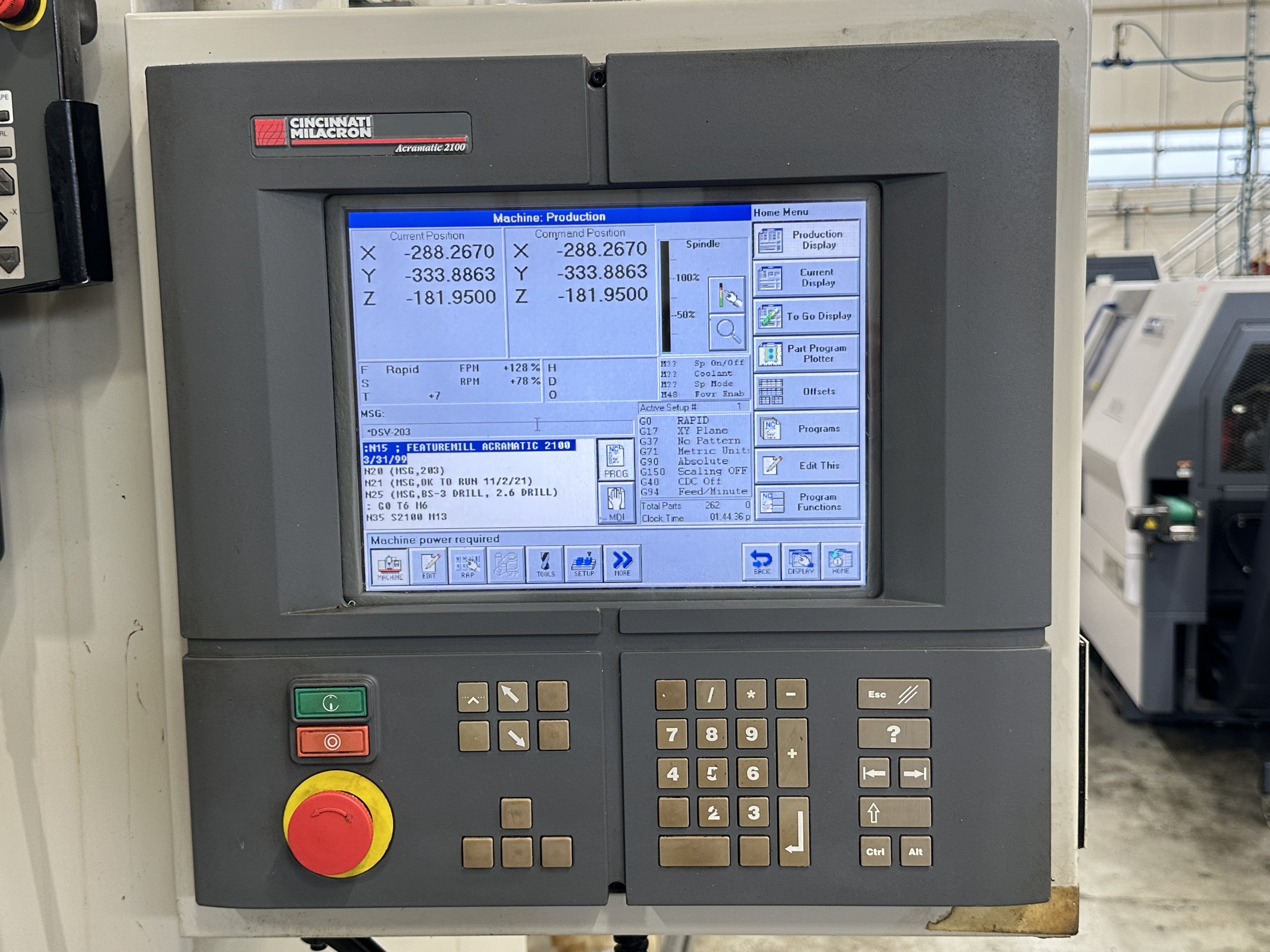 Cincinnati Milacron Arrow 750 CNC Vertical Milling Machine with Acramatic 2100 Control