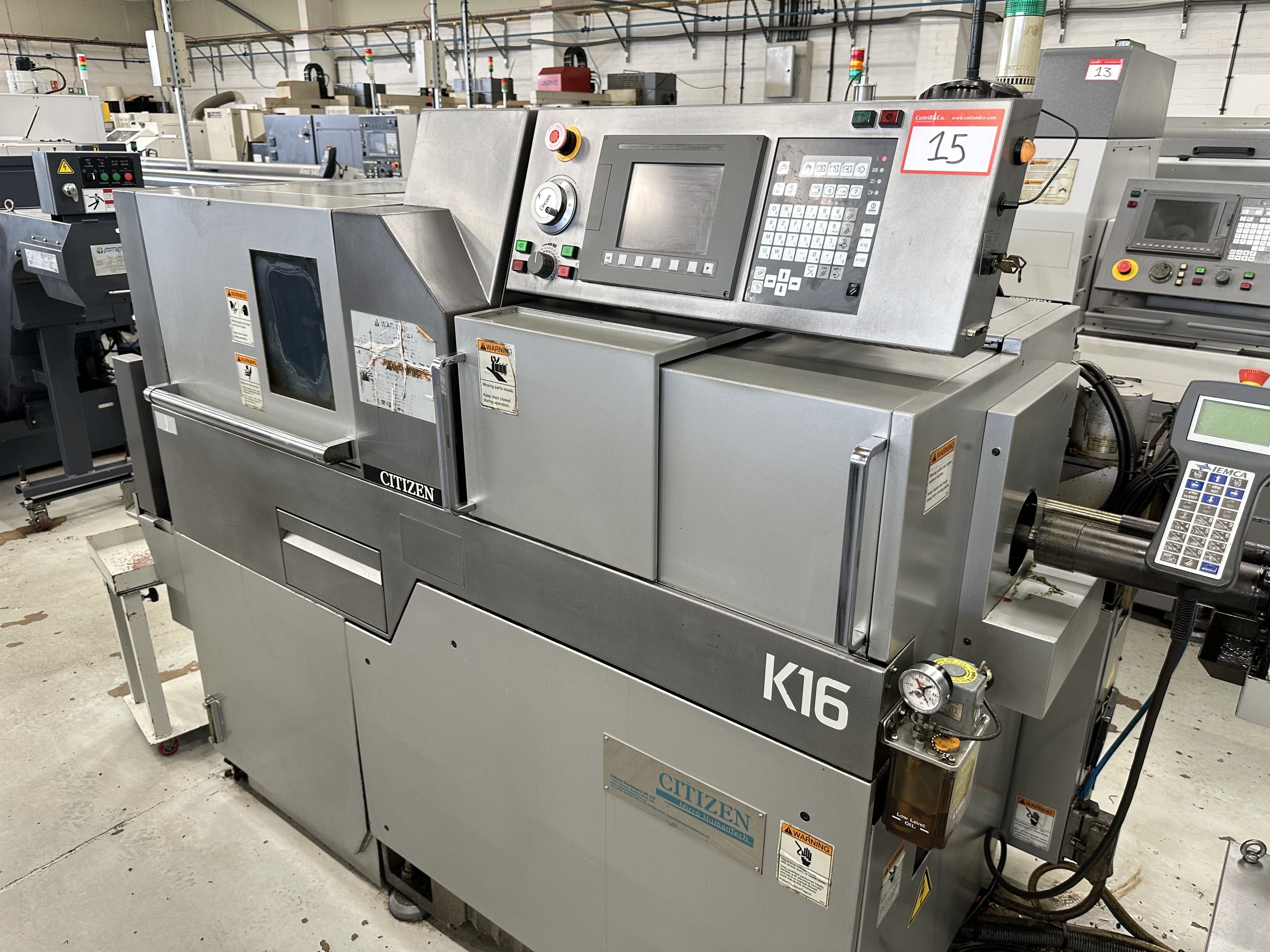 Citizen Type K16 VIIP CNC Sliding Head Lathe with Cincom Fanuc Series 31i - Model A CNC Control (2007)