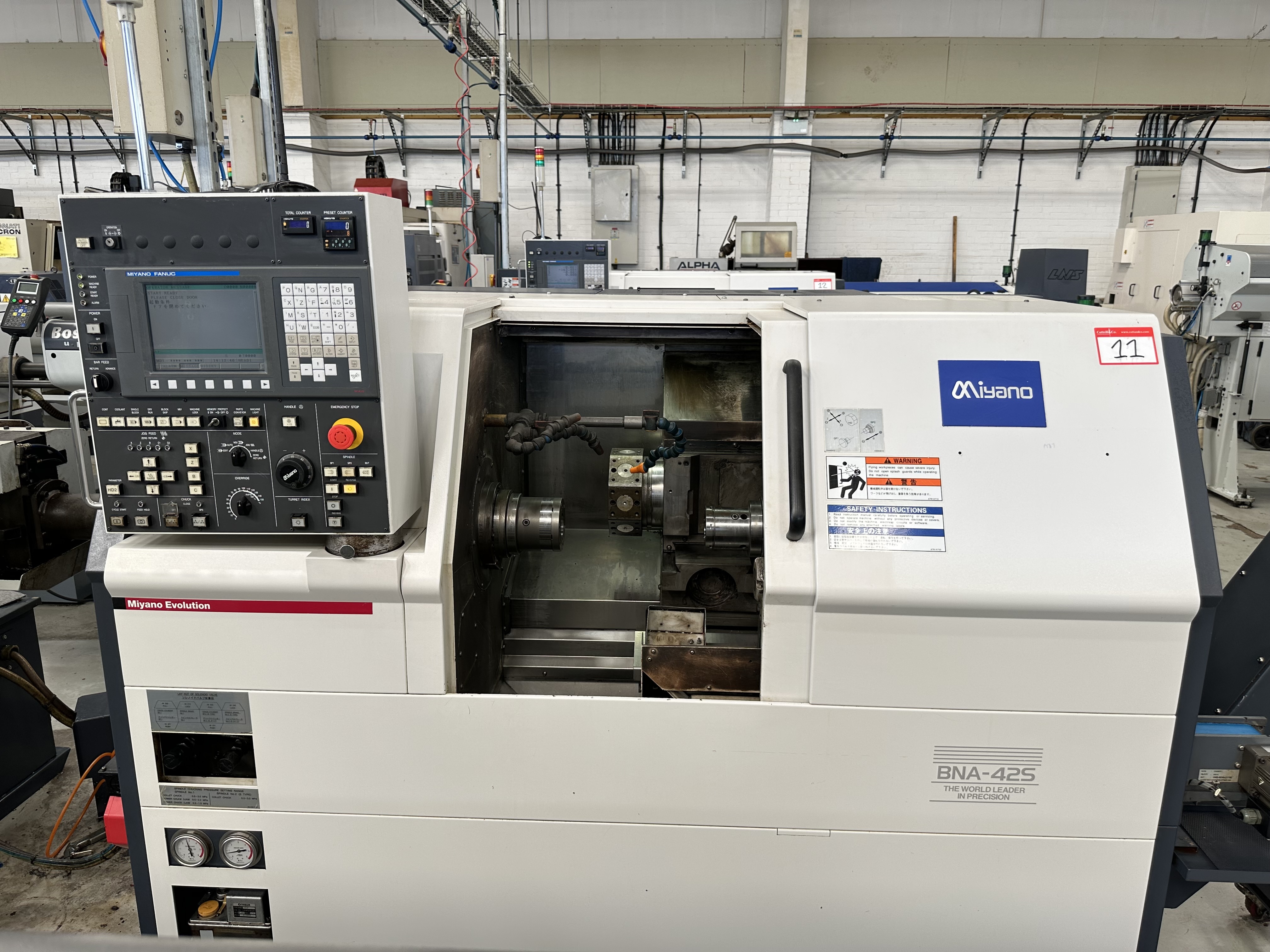 Miyano BNA-42S 5 Axis Fixed Headstock Lathe with Fanuc Oi-TD CNC Control (2011)