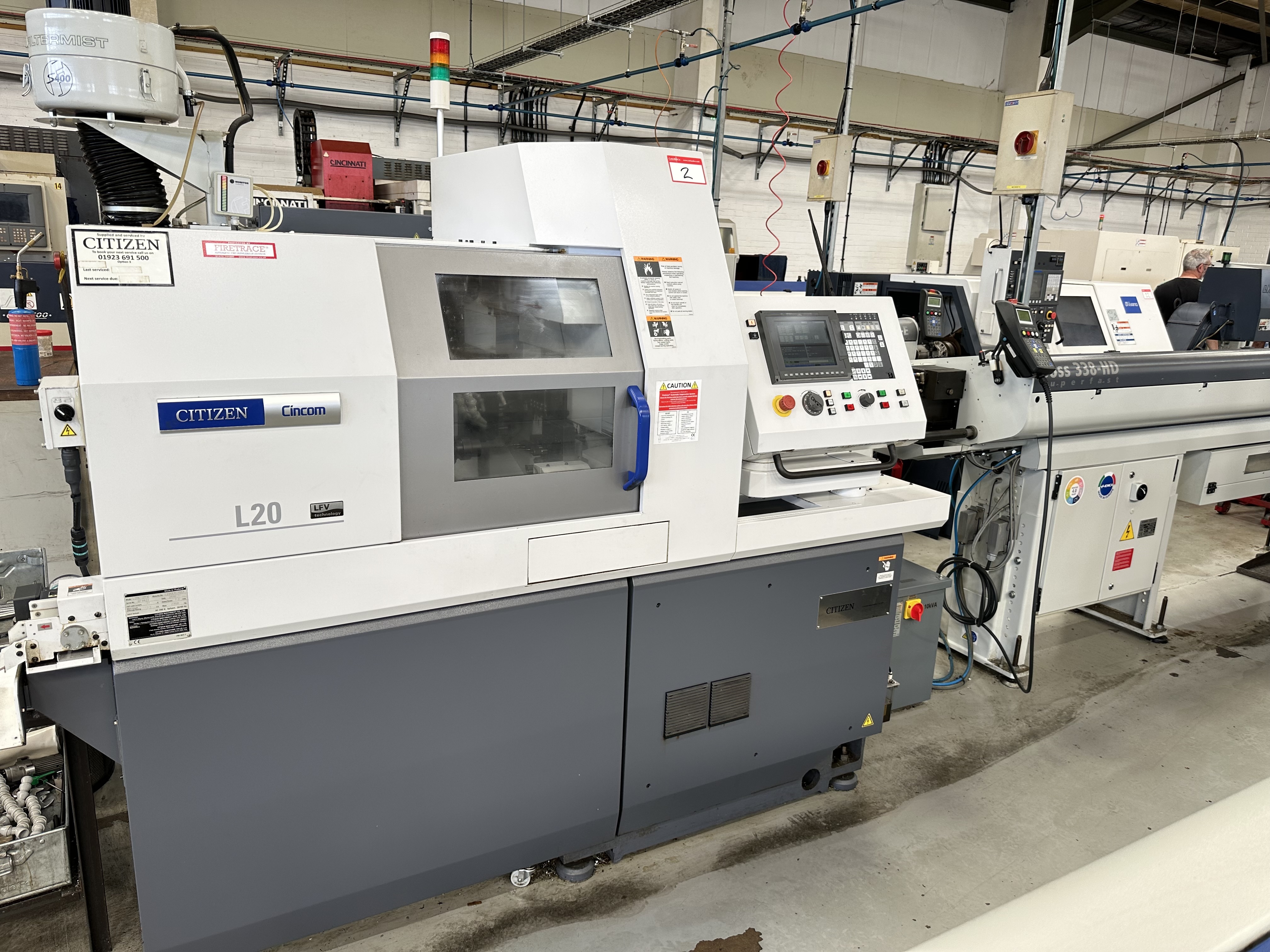 Citizen Cincom L20E - 2M10 CNC Sliding Head Lathe with Cincom System M70LPC - VU CNC Control (2018)