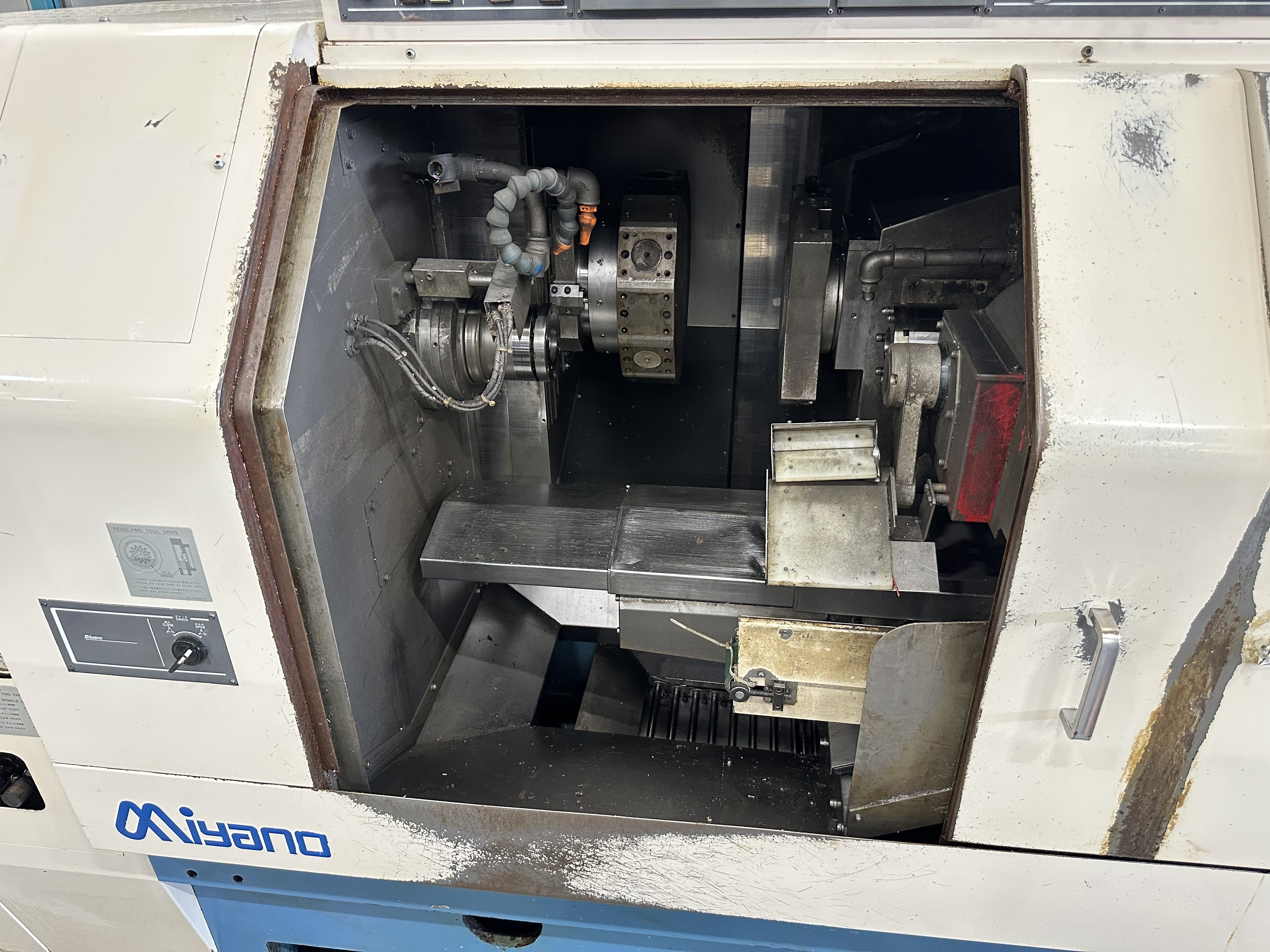 Miyano BNJ-42SY Fixed Headstock Lathe 7 Axis with Fanuc 18i-TB CNC Control. (2006)