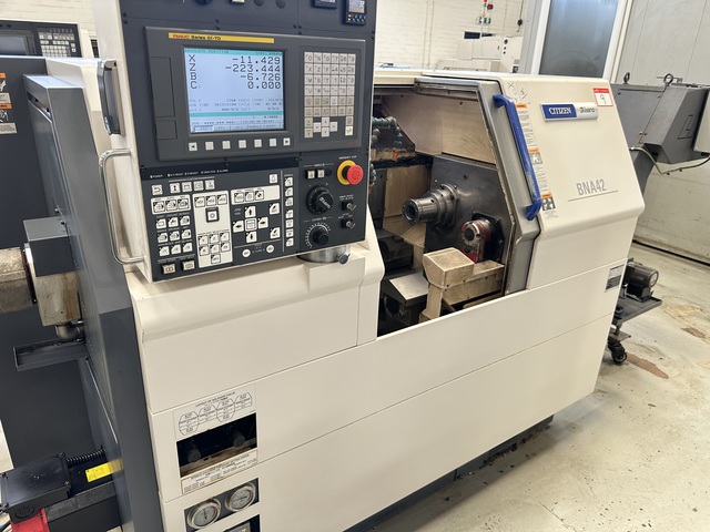 Citizen Miyano BNA-42 52 Fixed Headstock Lathe 5 Axis Machine with Fanuc Oi-TD CNC Control (2016)