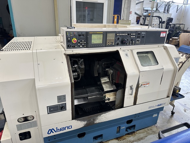 Miyano BNJ-42SY Fixed Headstock Lathe 7 Axis with Fanuc 18i-TB CNC Control. (2006)
