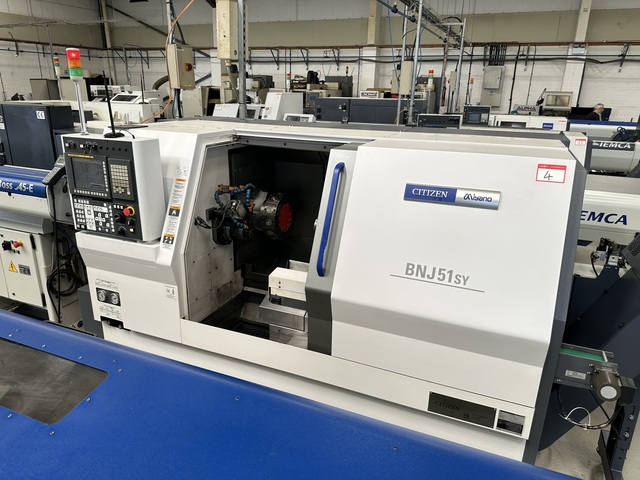 Citizen Miyano BNJ-51SY6 5 Axis Fixed Headstock Lathe with Fanuc Series Oi-TF CNC Control (2021)