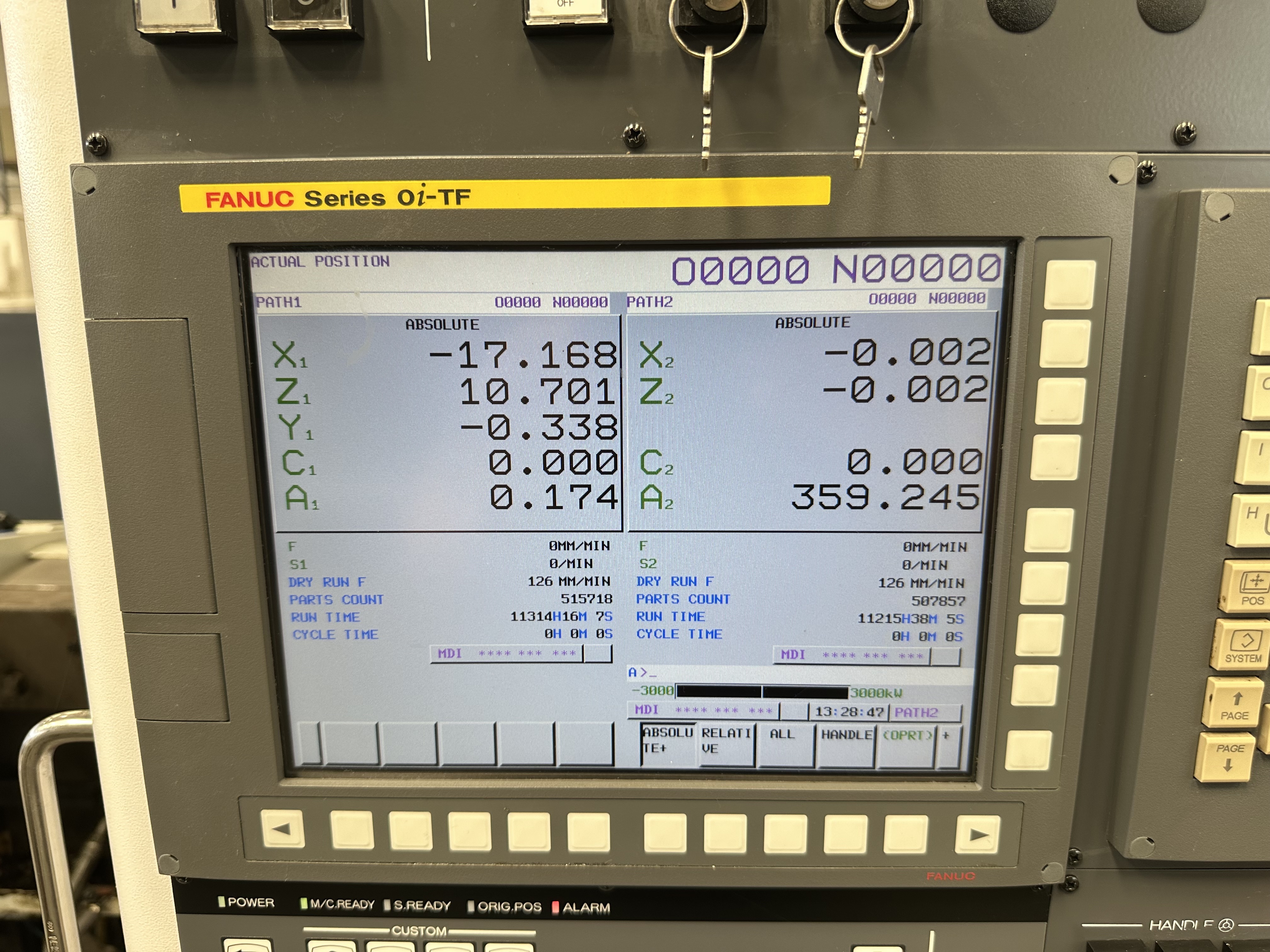 Citizen Miyano BNJ-51SY6 5 Axis Fixed Headstock Lathe with Fanuc Series Oi-TF CNC Control (2021)