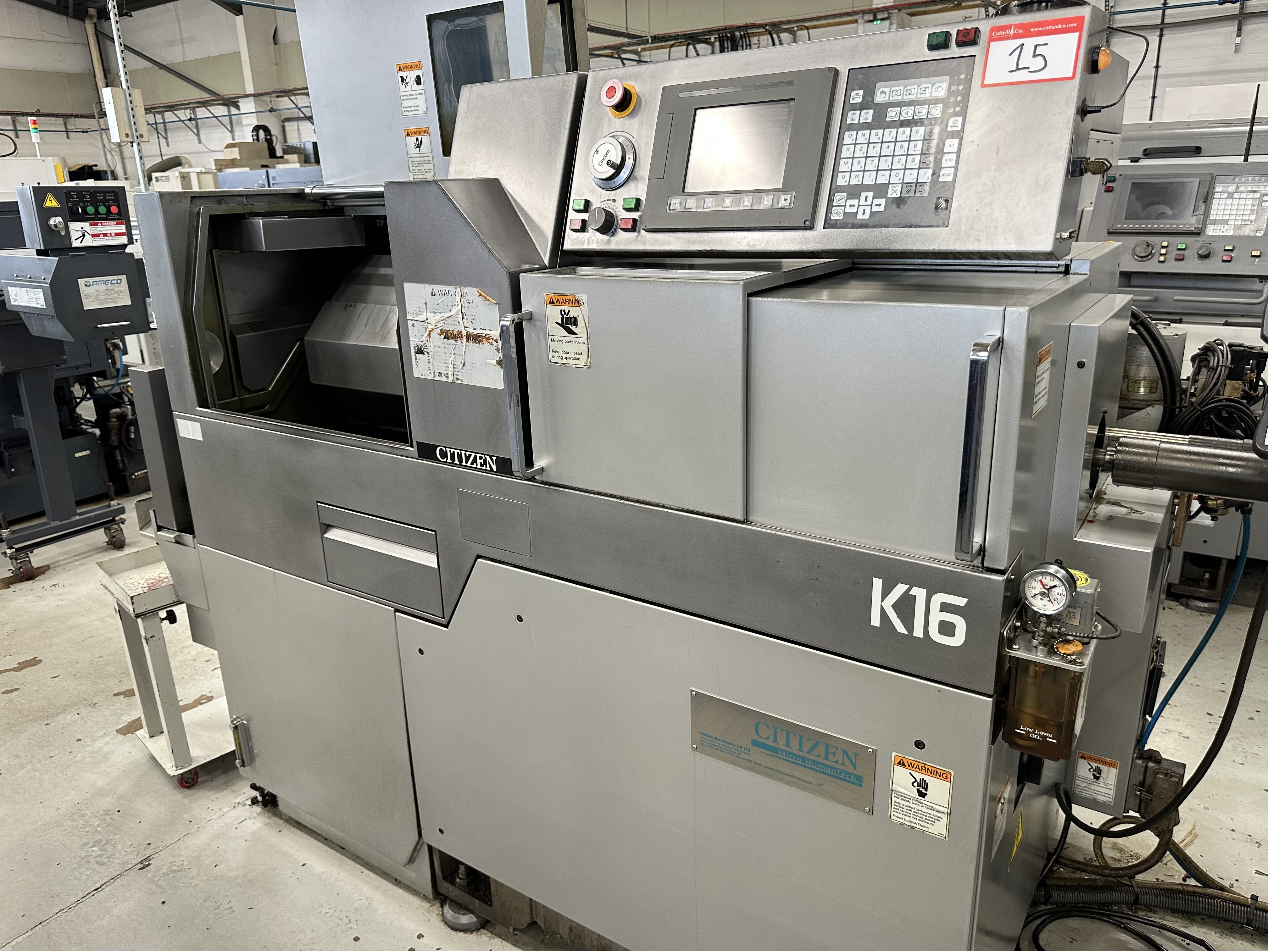 Citizen Type K16 VIIP CNC Sliding Head Lathe with Cincom Fanuc Series 31i - Model A CNC Control (2007)
