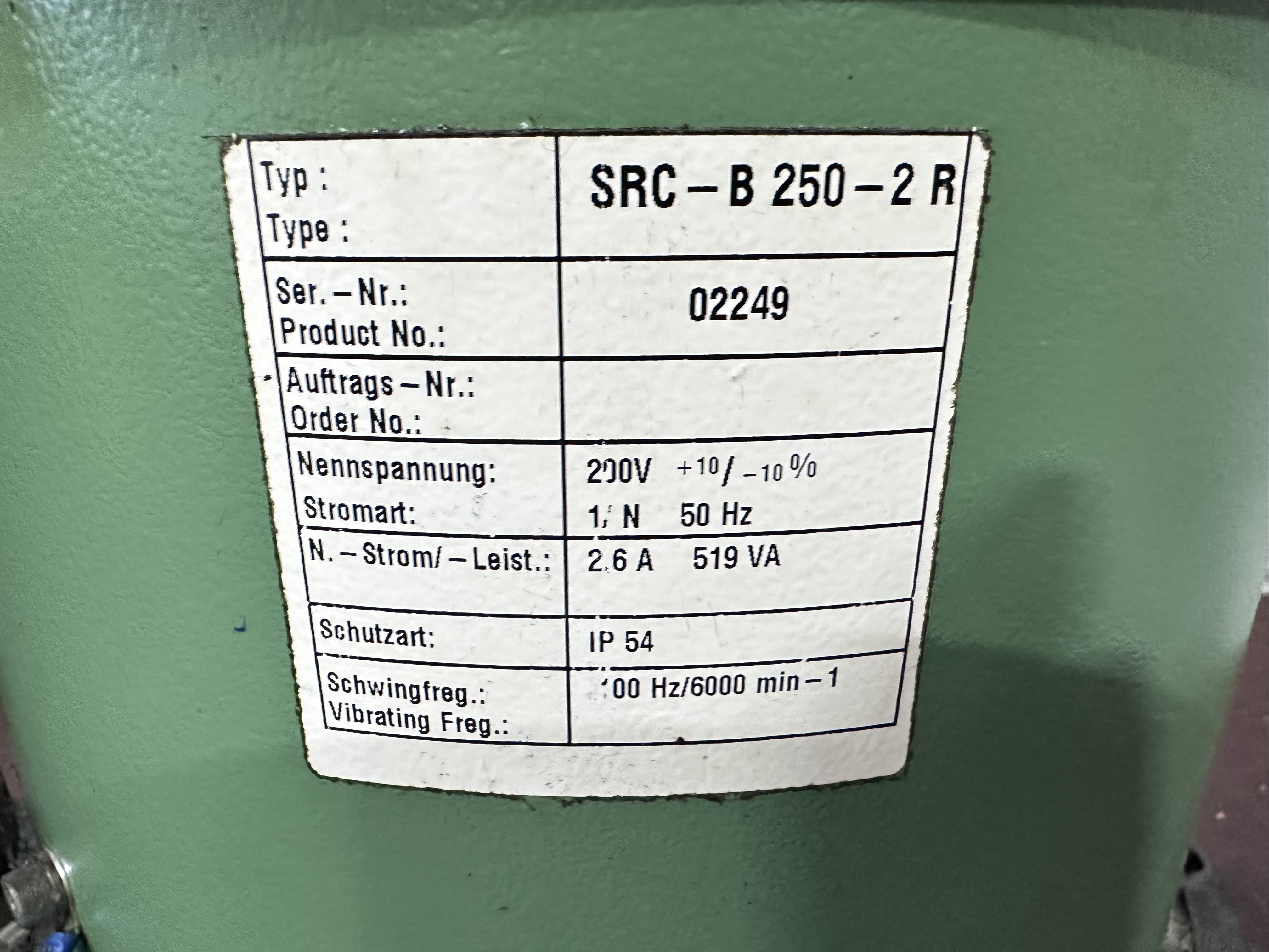 SRC-B-250R Vibro Parts Feeder, 360mm Diameter