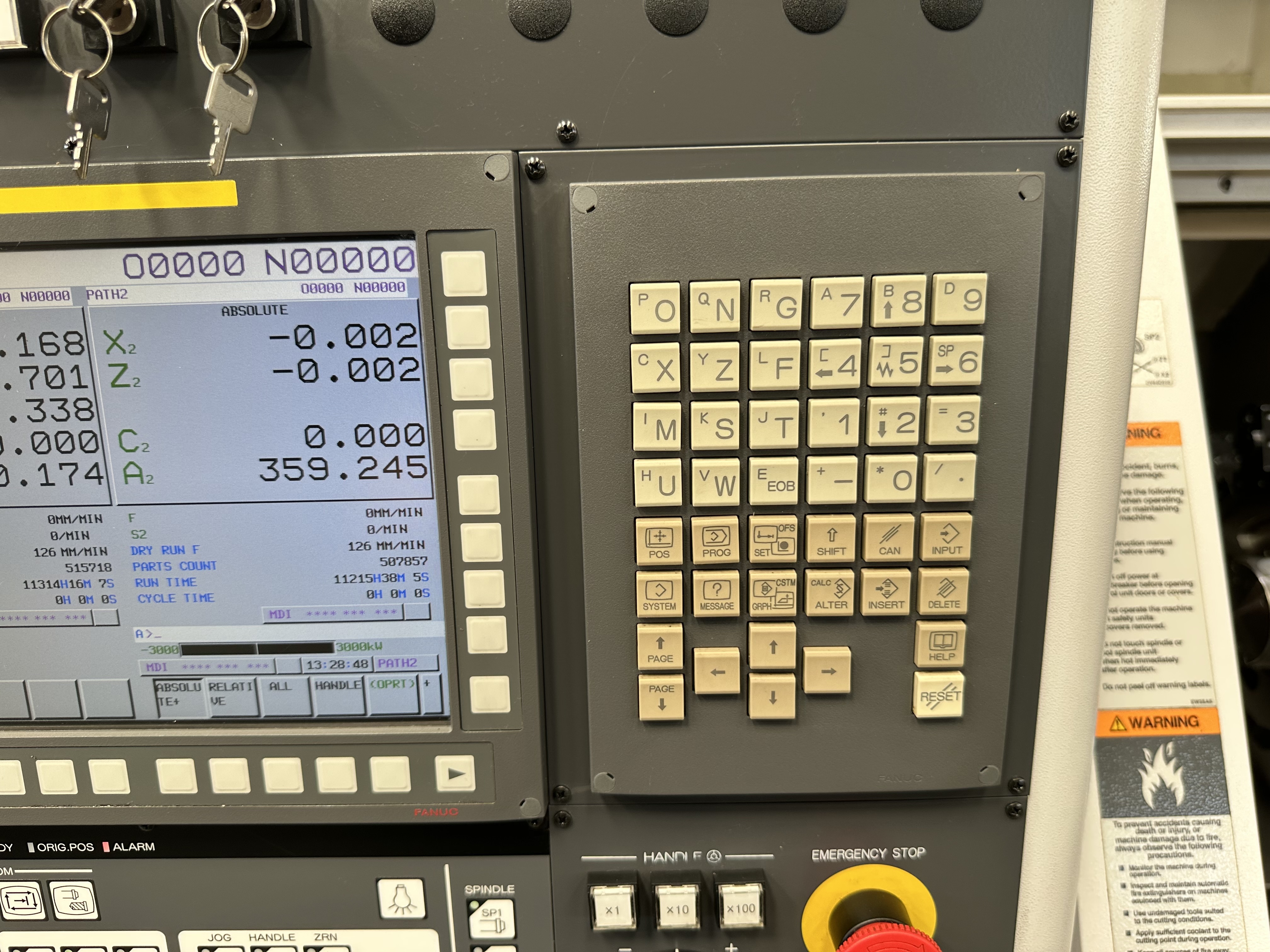 Citizen Miyano BNJ-51SY6 5 Axis Fixed Headstock Lathe with Fanuc Series Oi-TF CNC Control (2021)