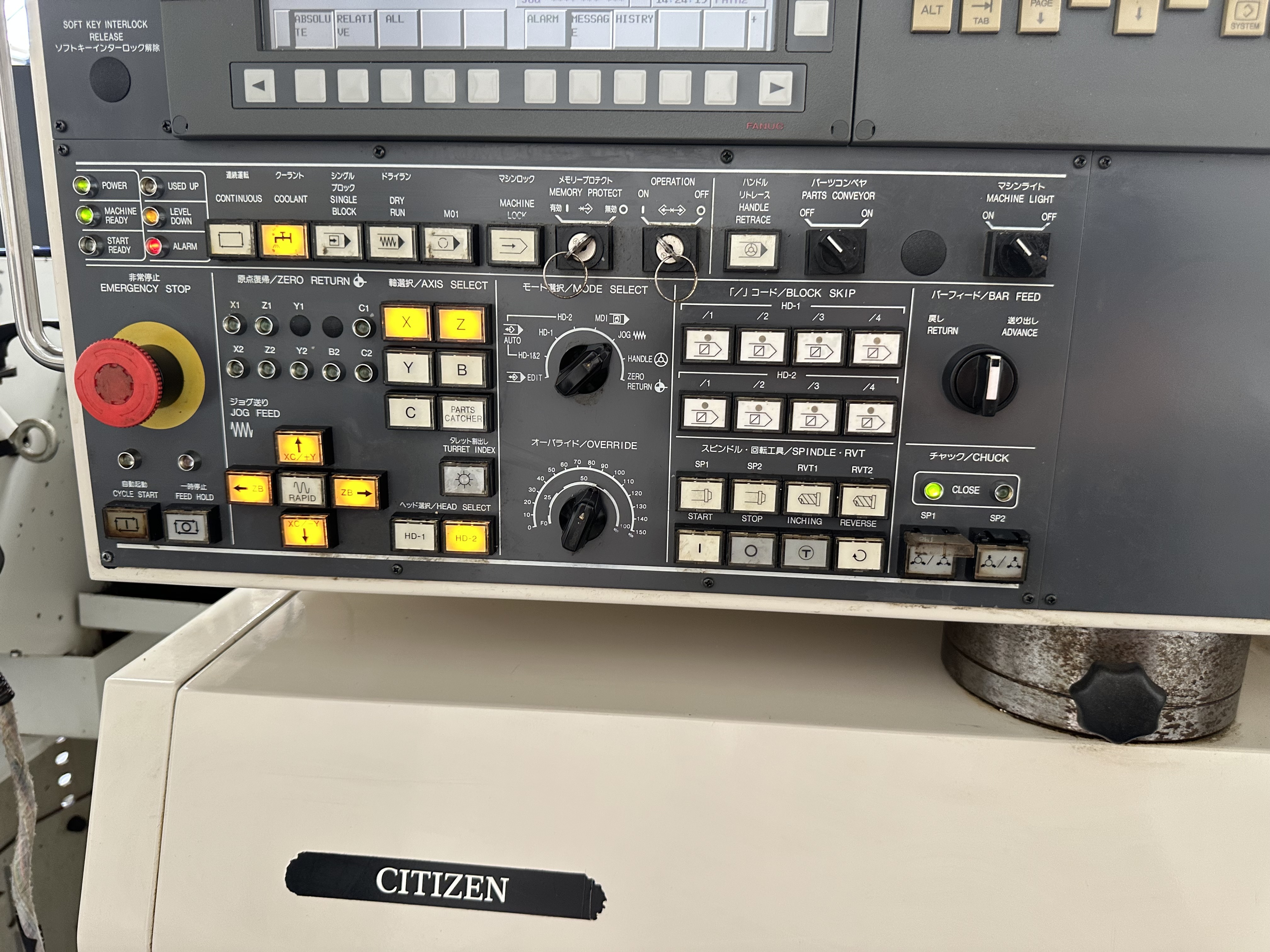 Citizen Miyano ABX-64SY Fixed Headstock Lathe 9 Axis Machine with Fanuc Series 31i Model A CNC Control (2011)
