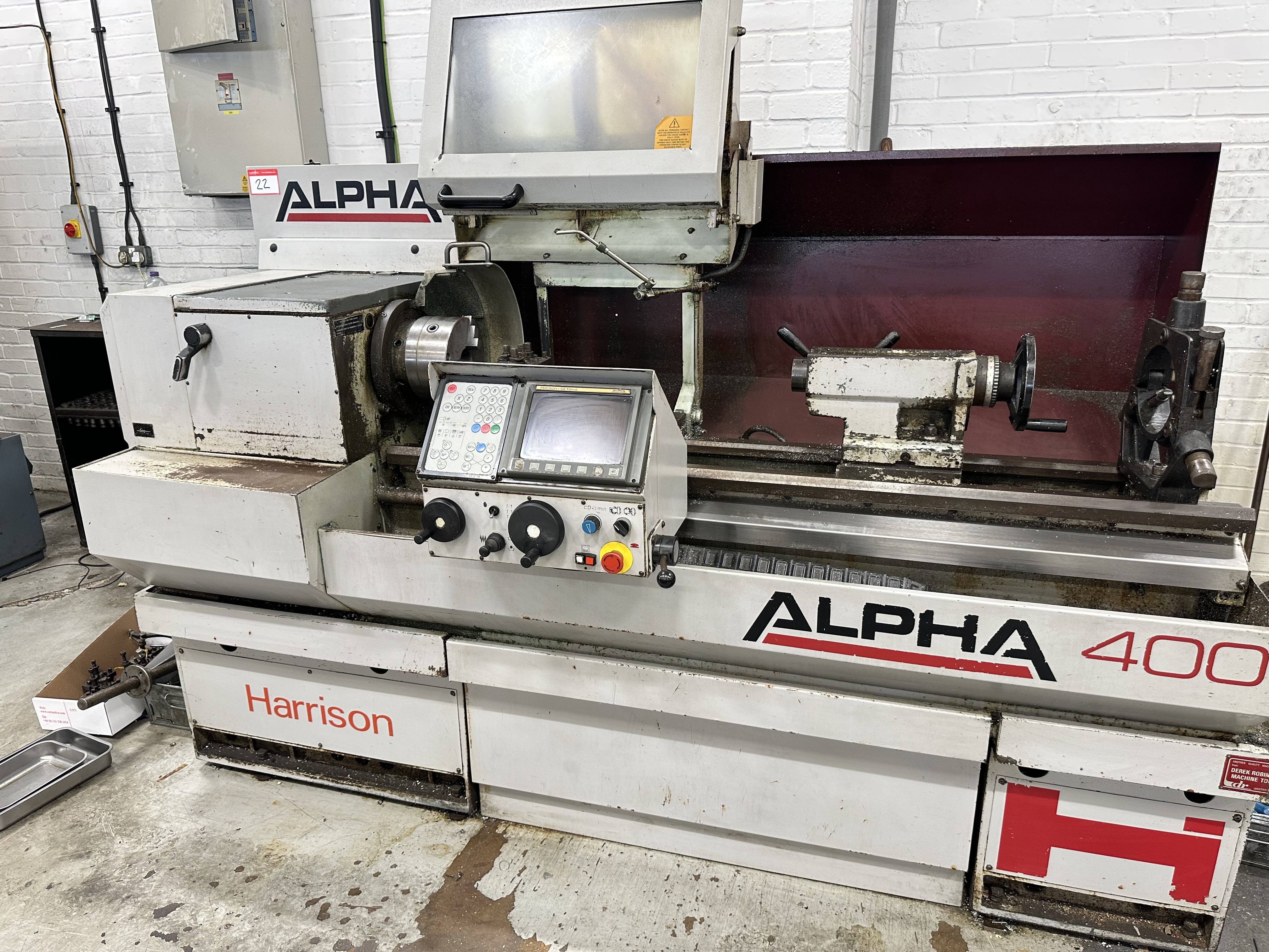 Harrison Alpha 400 CNC Lathe with Harrison Alpha GE Fanuc Control (1995)