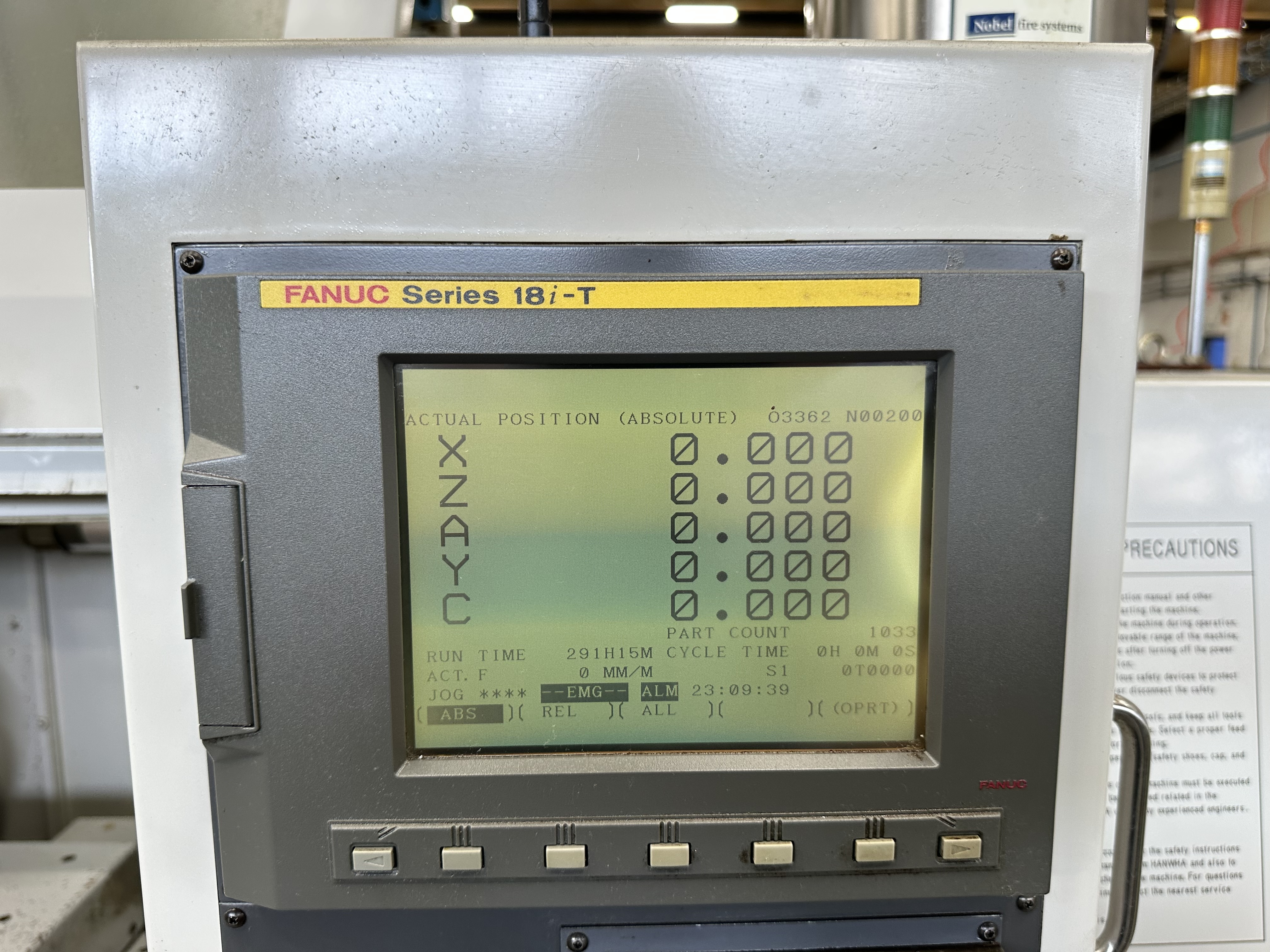 Hanwha SL12S Sliding Head Lathe 5 Axis Machine with Fanuc Series 18i-T CNC Control (2003)